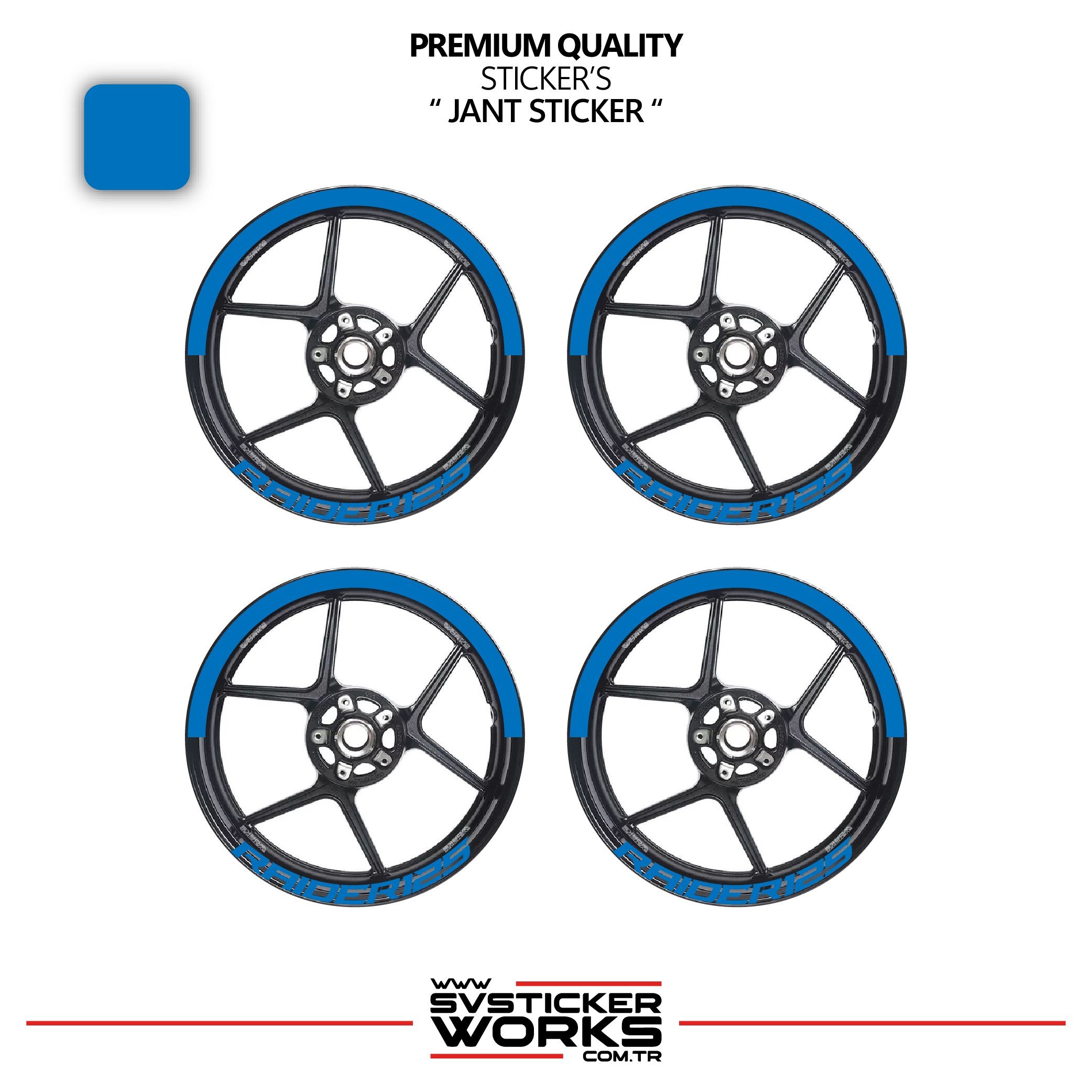 SVSTICKERWORKSTVS RAİDER 125 Jant Şeridi – Yarım Jant Kaplama & RAİDER 125 Yazı Sticker SetiTVS RAİDER 125 Jant Şeridi – Yarım Jant Kaplama & RAİDER 125 Yazı Sticker SetiJant Sticker