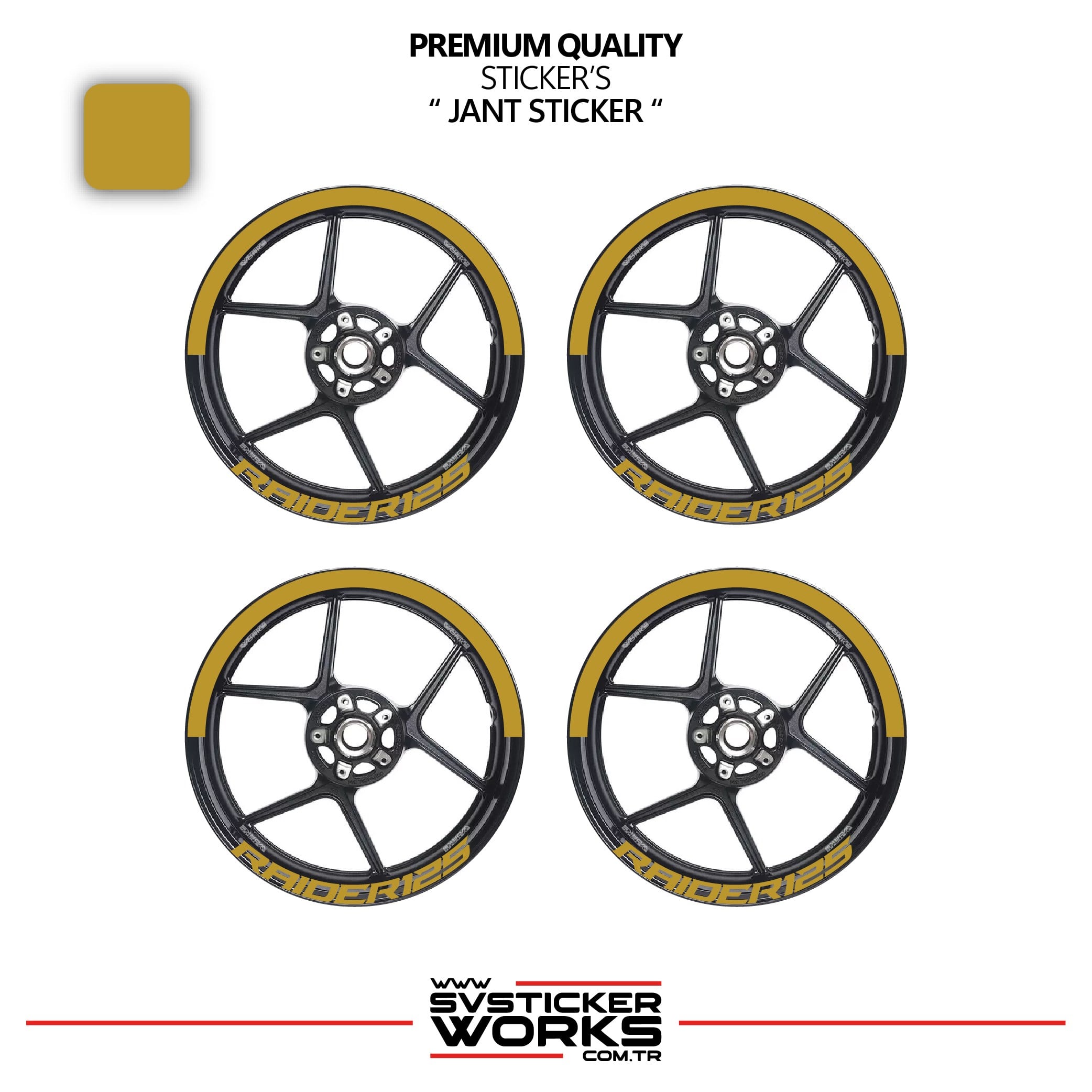 SVSTICKERWORKSTVS RAİDER 125 Jant Şeridi – Yarım Jant Kaplama & RAİDER 125 Yazı Sticker SetiTVS RAİDER 125 Jant Şeridi – Yarım Jant Kaplama & RAİDER 125 Yazı Sticker SetiJant Sticker