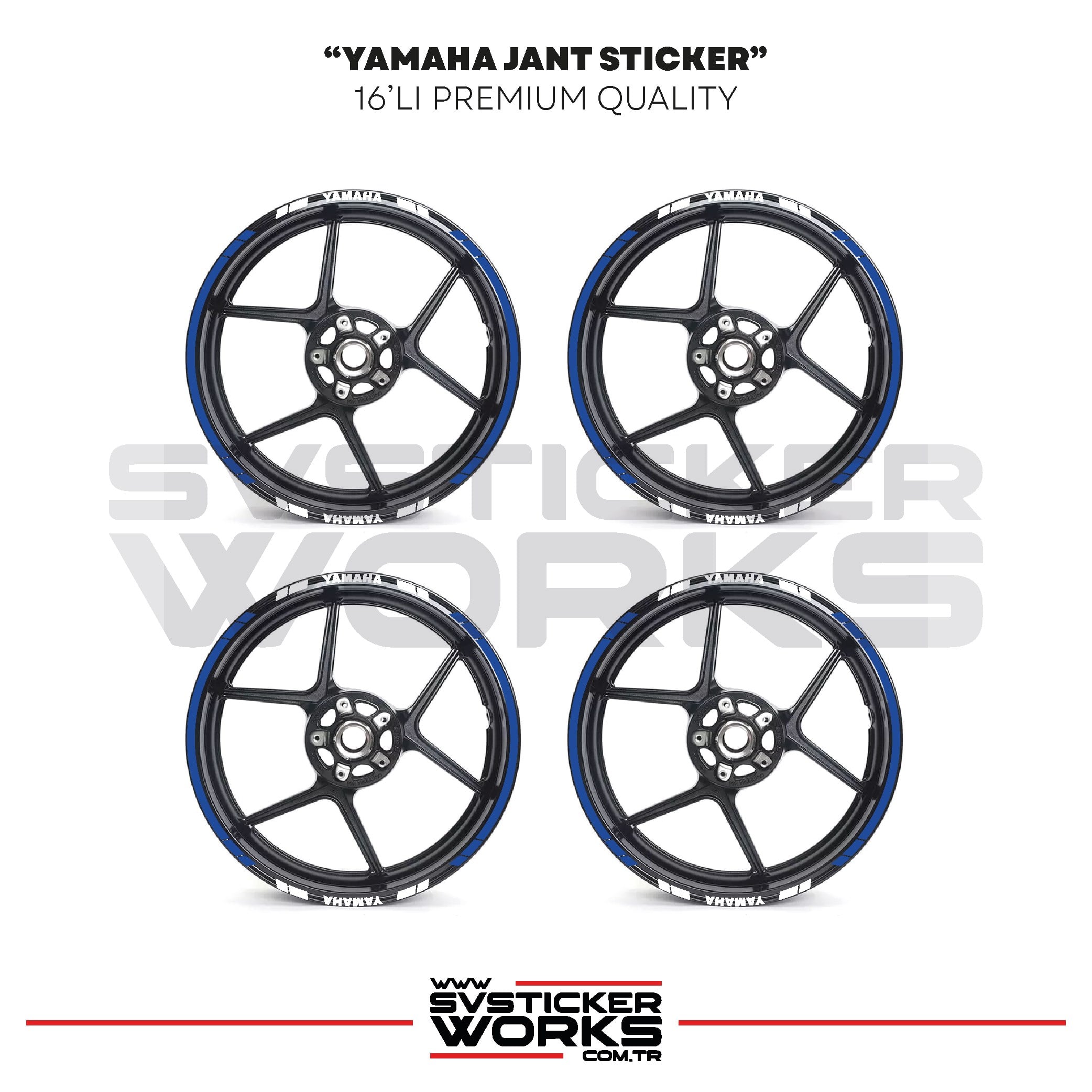 SVSTICKERWORKSYamaha Jant Sticker Seti Yüksek Kalite 16Lı Jant Set Yamaha Uyumlu Yamaha Jant Sticker Seti Yüksek Kalite 16Lı Jant Set Yamaha Uyumlu 