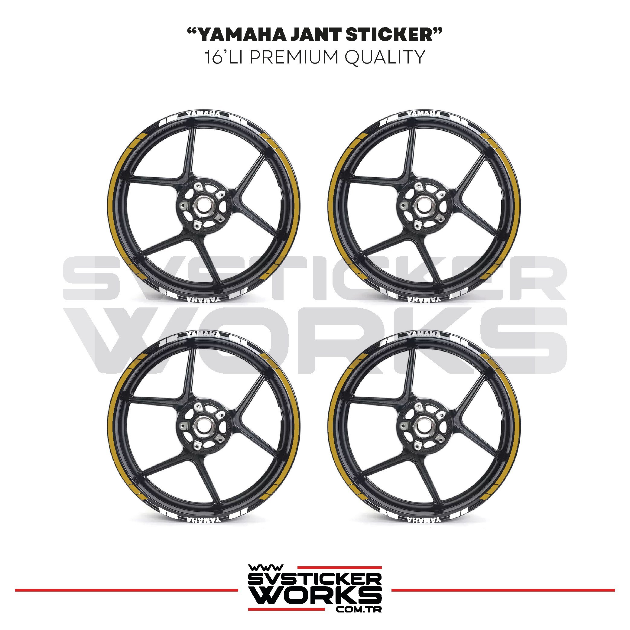 SVSTICKERWORKSYamaha Jant Sticker Seti Yüksek Kalite 16Lı Jant Set Yamaha Uyumlu Yamaha Jant Sticker Seti Yüksek Kalite 16Lı Jant Set Yamaha Uyumlu 