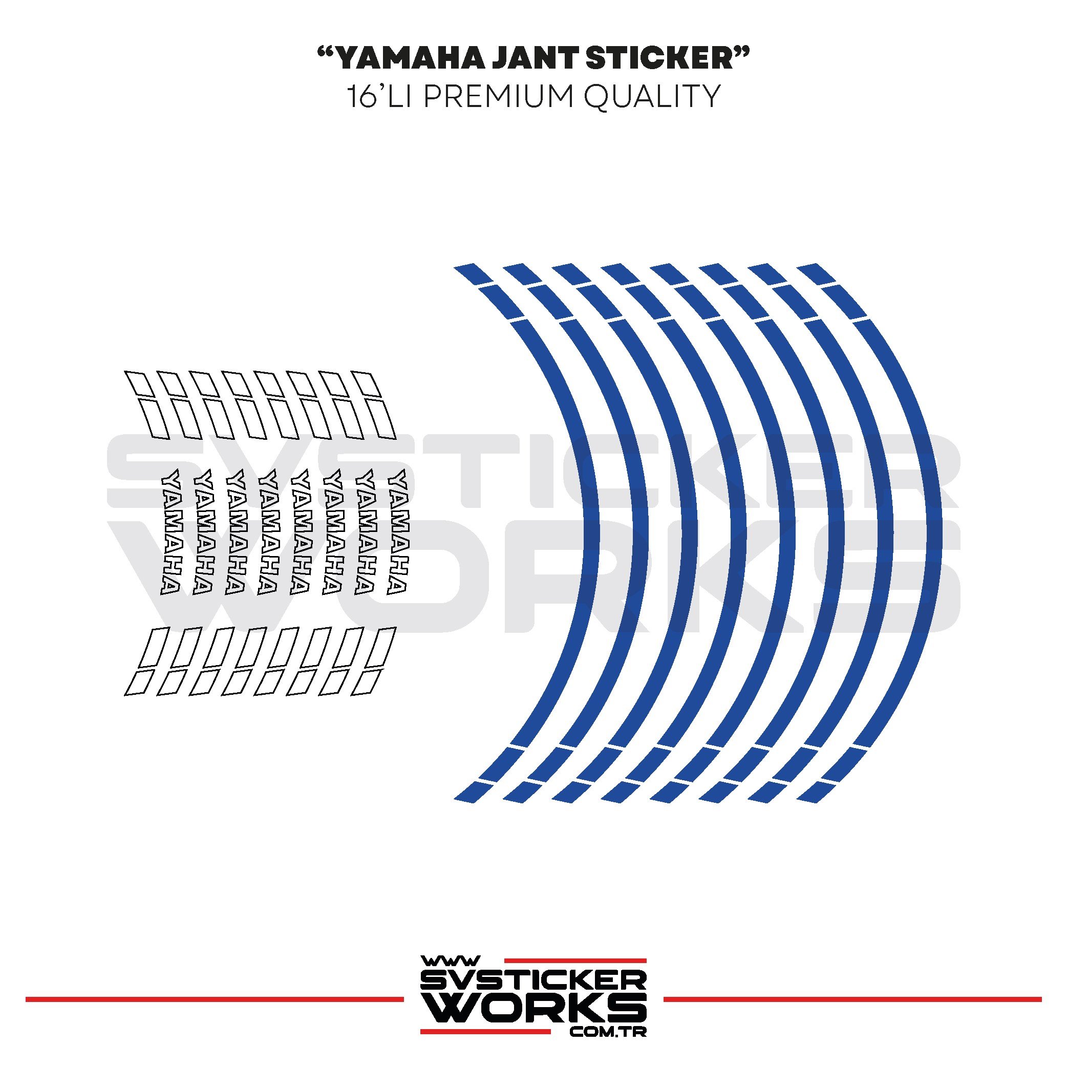 SVSTICKERWORKSYamaha Jant Sticker Seti Yüksek Kalite 16Lı Jant Set Yamaha Uyumlu Yamaha Jant Sticker Seti Yüksek Kalite 16Lı Jant Set Yamaha Uyumlu 