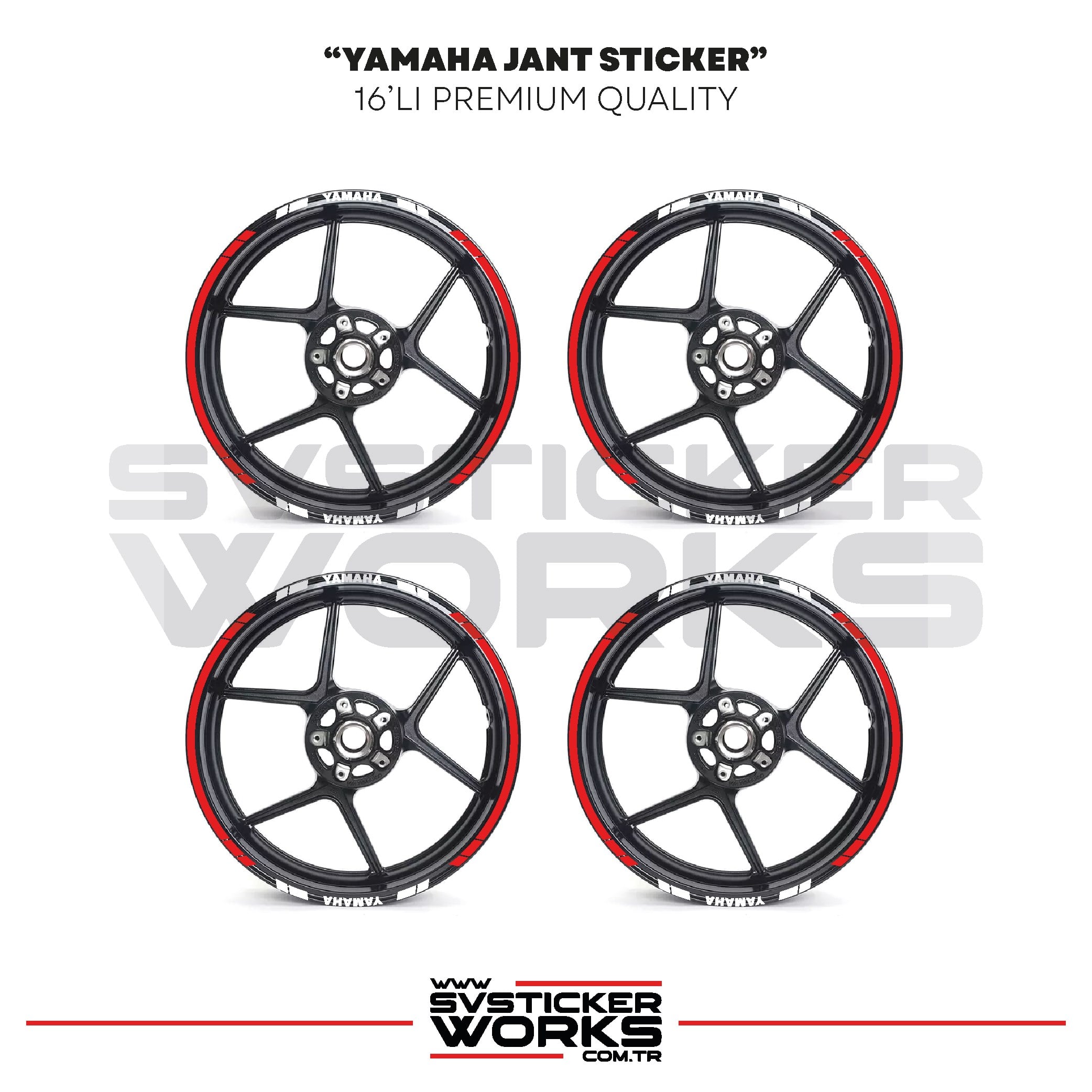 SVSTICKERWORKSYamaha Jant Sticker Seti Yüksek Kalite 16Lı Jant Set Yamaha Uyumlu Yamaha Jant Sticker Seti Yüksek Kalite 16Lı Jant Set Yamaha Uyumlu 