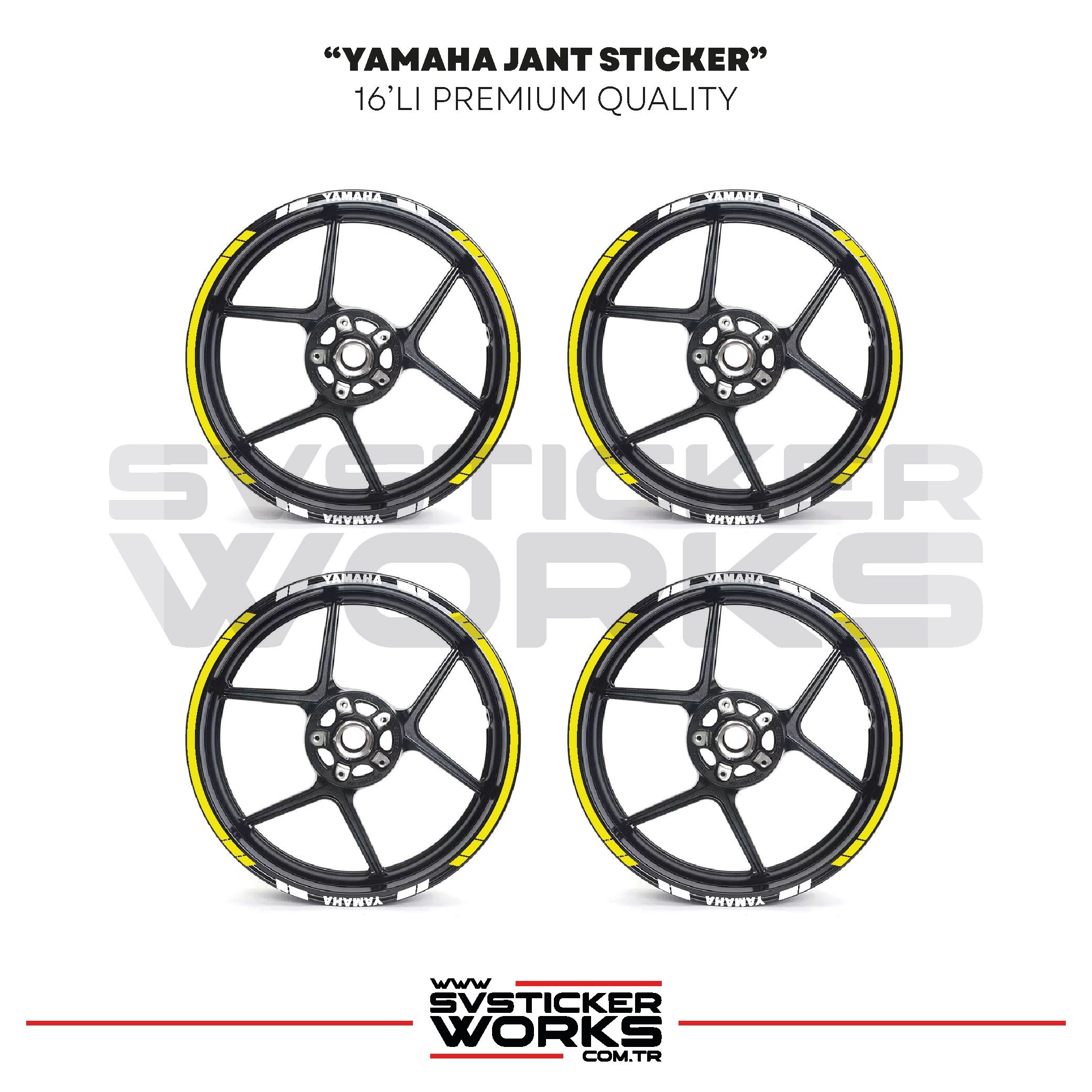 SVSTICKERWORKSYamaha Jant Sticker Seti Yüksek Kalite 16Lı Jant Set Yamaha Uyumlu Yamaha Jant Sticker Seti Yüksek Kalite 16Lı Jant Set Yamaha Uyumlu 