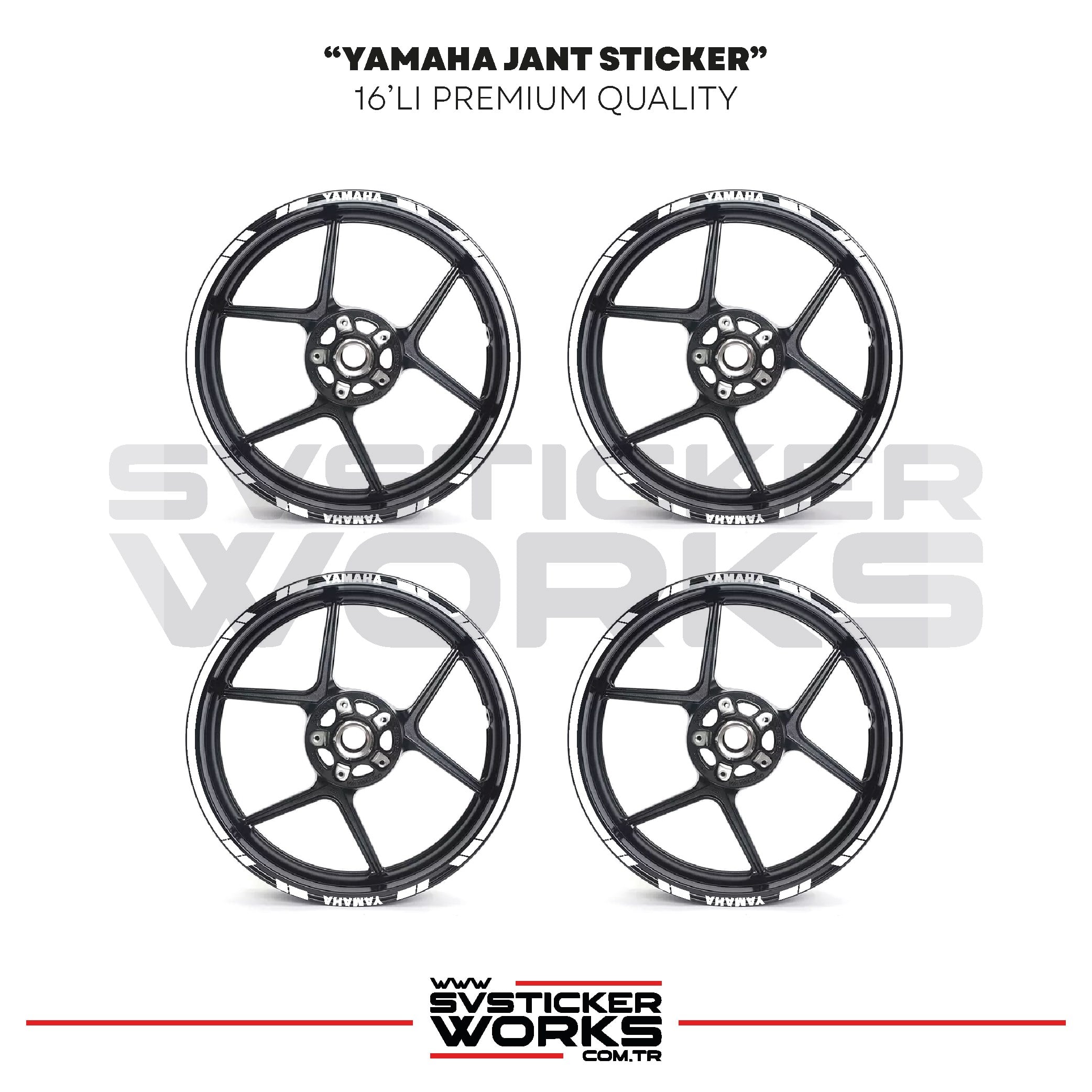 SVSTICKERWORKSYamaha Jant Sticker Seti Yüksek Kalite 16Lı Jant Set Yamaha Uyumlu Yamaha Jant Sticker Seti Yüksek Kalite 16Lı Jant Set Yamaha Uyumlu 