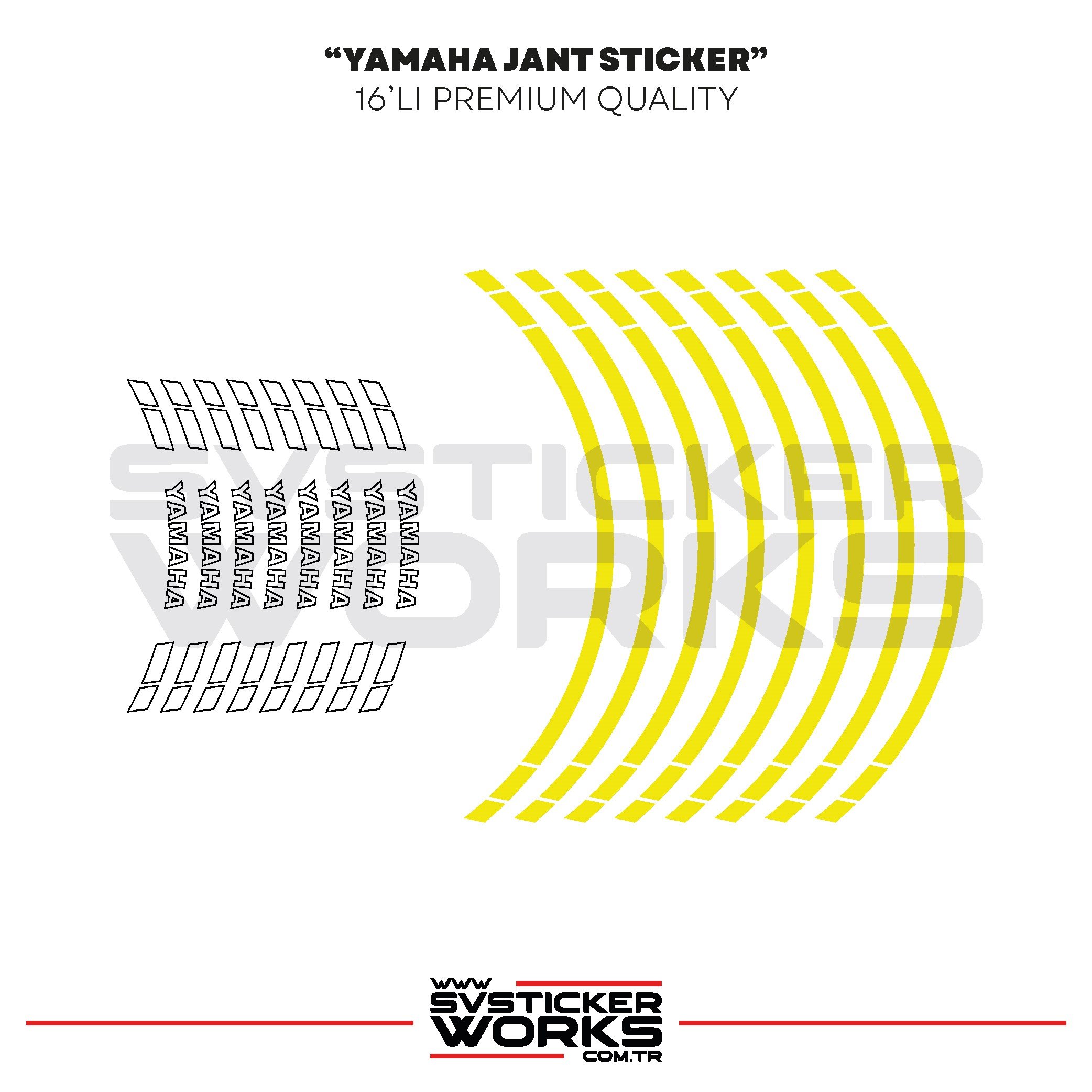 SVSTICKERWORKSYamaha Jant Sticker Seti Yüksek Kalite 16Lı Jant Set Yamaha Uyumlu Yamaha Jant Sticker Seti Yüksek Kalite 16Lı Jant Set Yamaha Uyumlu 