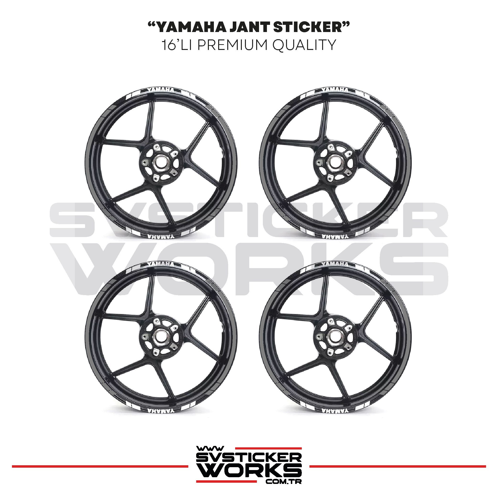 SVSTICKERWORKSYamaha Jant Sticker Seti Yüksek Kalite 16Lı Jant Set Yamaha Uyumlu Yamaha Jant Sticker Seti Yüksek Kalite 16Lı Jant Set Yamaha Uyumlu 