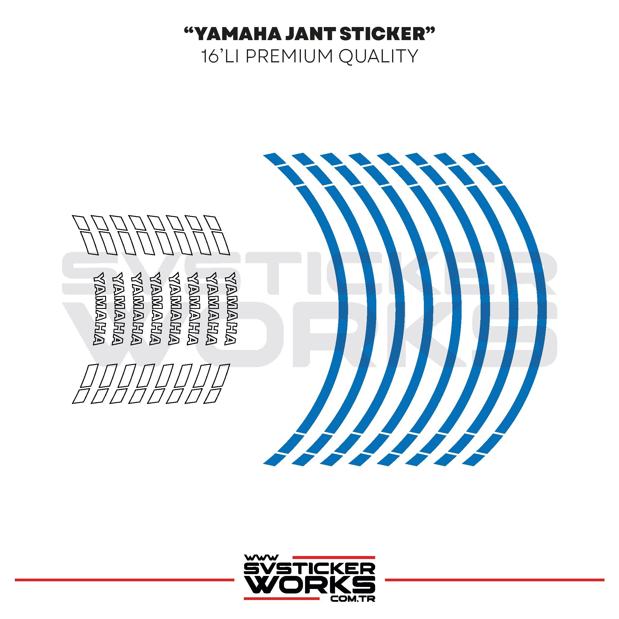 SVSTICKERWORKSYamaha Jant Sticker Seti Yüksek Kalite 16Lı Jant Set Yamaha Uyumlu Yamaha Jant Sticker Seti Yüksek Kalite 16Lı Jant Set Yamaha Uyumlu 