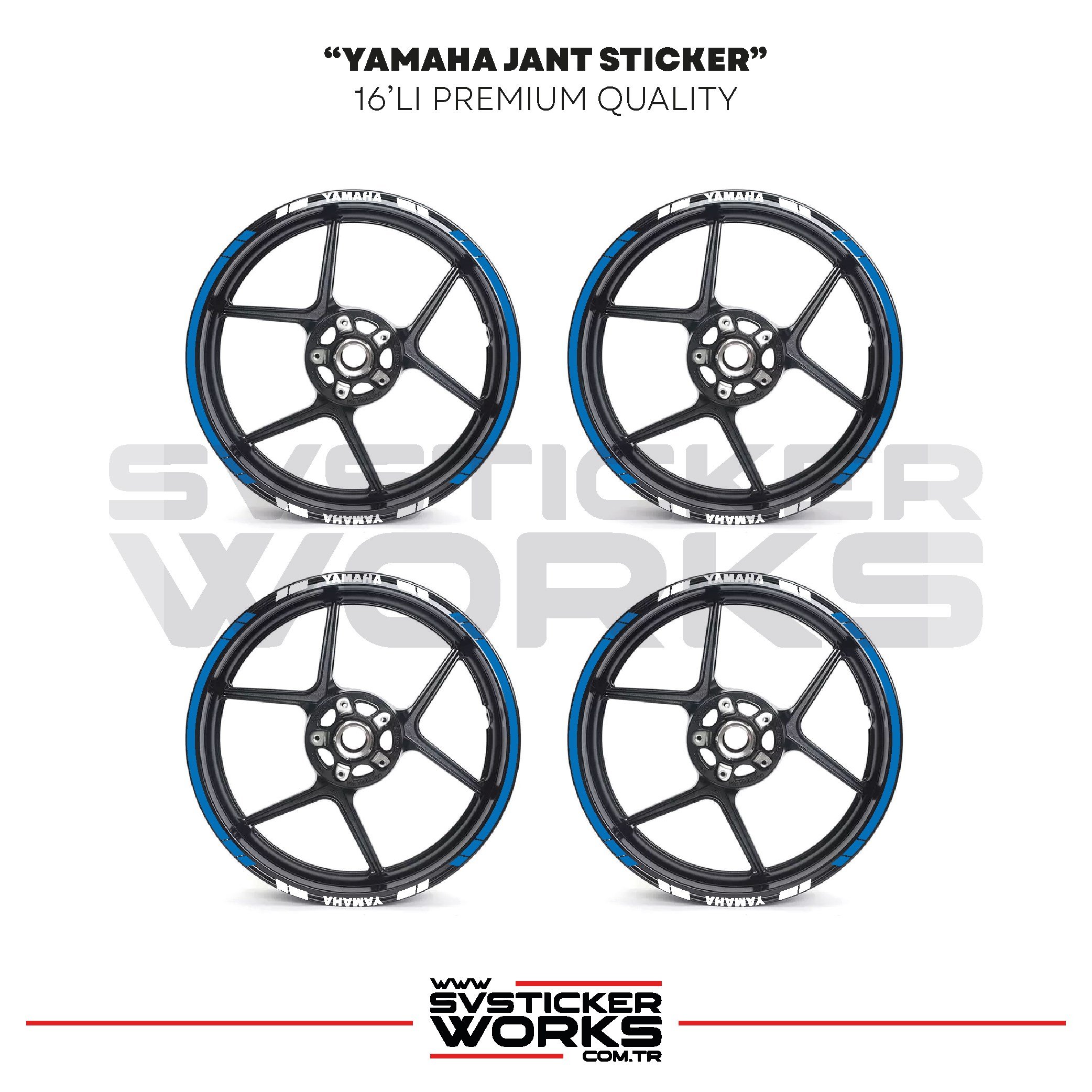 SVSTICKERWORKSYamaha Jant Sticker Seti Yüksek Kalite 16Lı Jant Set Yamaha Uyumlu Yamaha Jant Sticker Seti Yüksek Kalite 16Lı Jant Set Yamaha Uyumlu 
