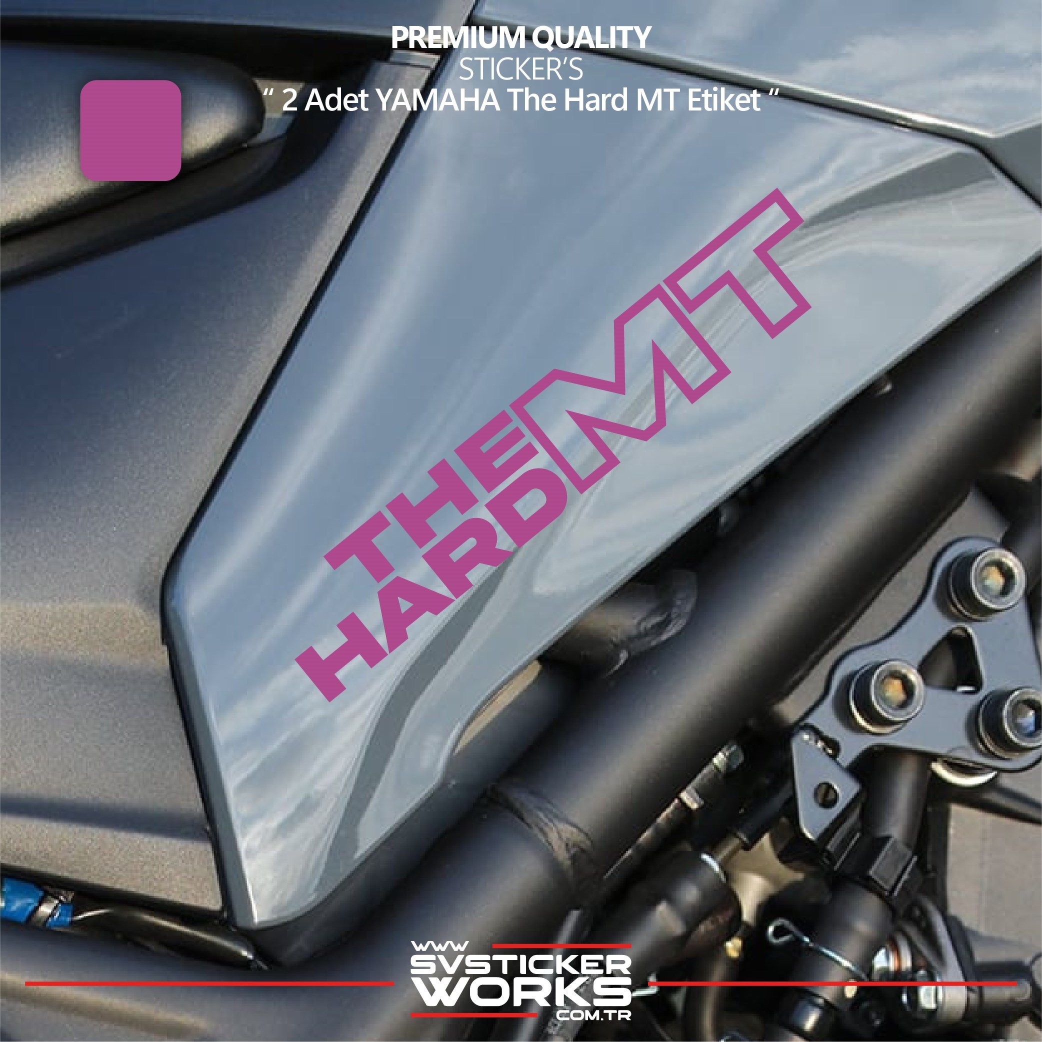 SVSTICKERWORKSYAMAHA The Hard MT Sticker Yüksek Kalite Folyo 2 Adet Sticker EtiketYAMAHA The Hard MT Sticker Yüksek Kalite Folyo 2 Adet Sticker EtiketMT07