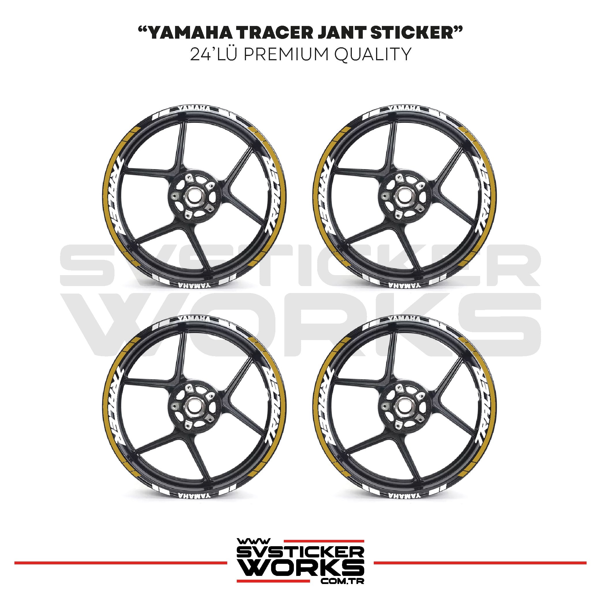 SVSTICKERWORKSYamaha Tracer Jant Sticker Seti Yüksek Kalite 24Lü Jant SetYamaha Tracer Jant Sticker Seti Yüksek Kalite 24Lü Jant Set