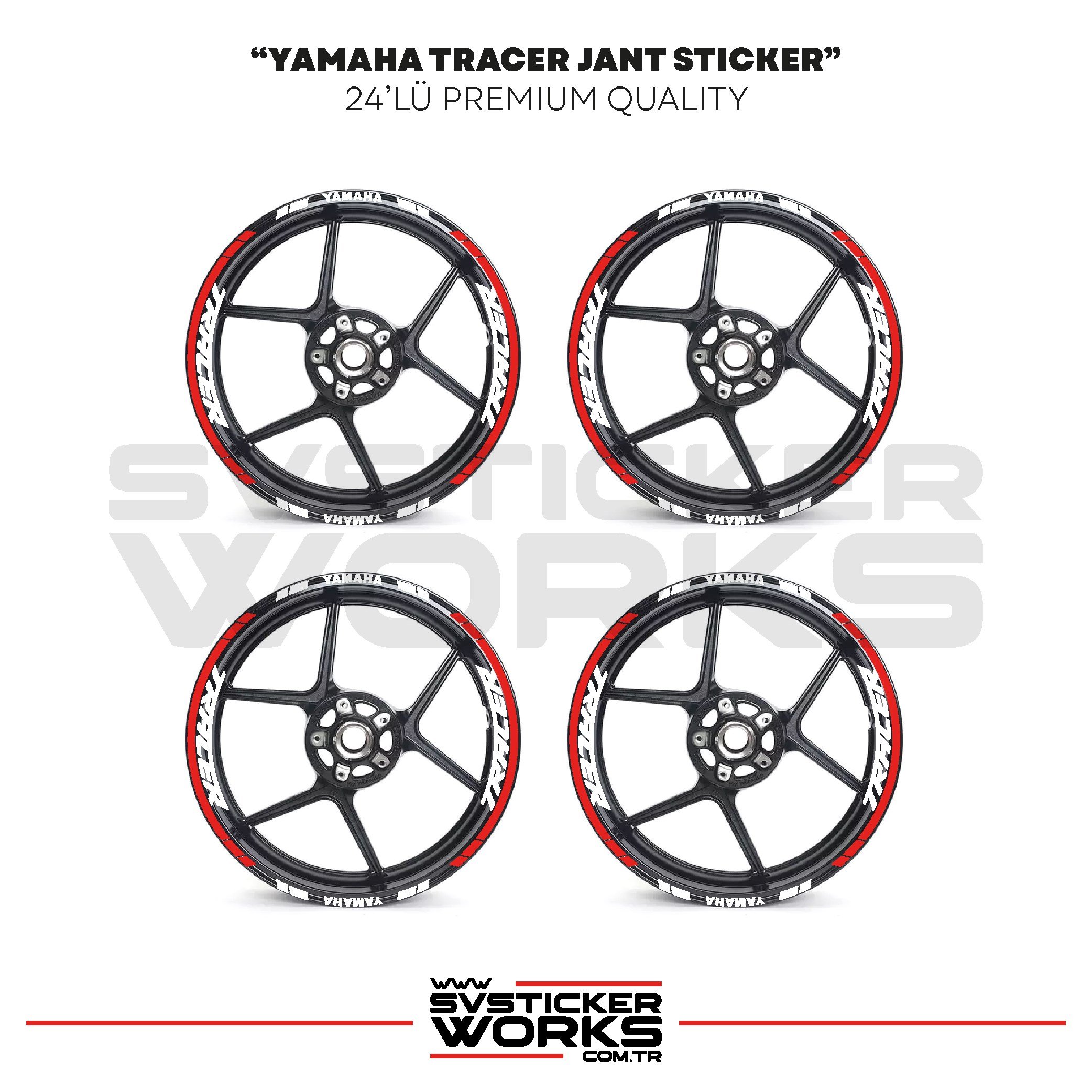 SVSTICKERWORKSYamaha Tracer Jant Sticker Seti Yüksek Kalite 24Lü Jant SetYamaha Tracer Jant Sticker Seti Yüksek Kalite 24Lü Jant Set