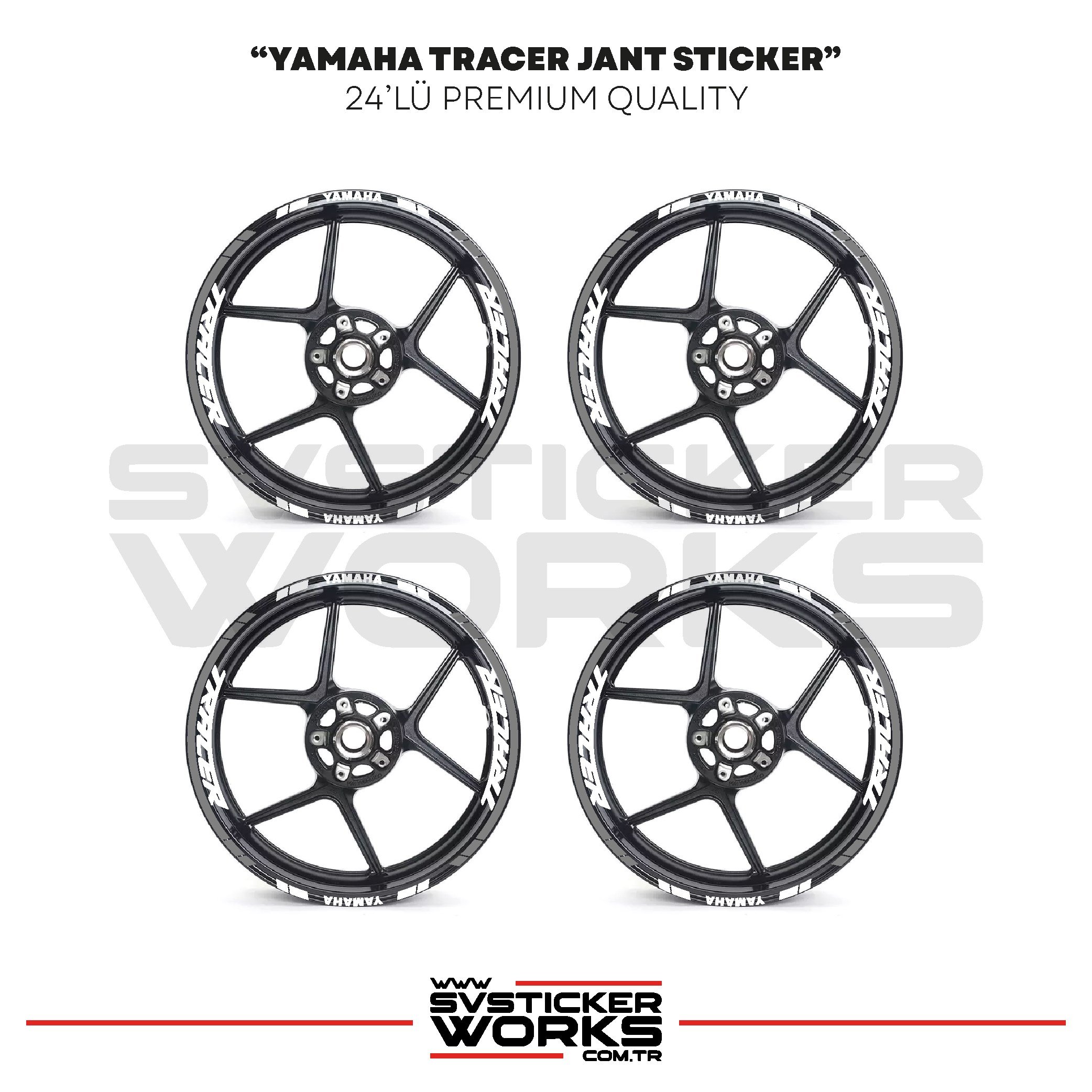 SVSTICKERWORKSYamaha Tracer Jant Sticker Seti Yüksek Kalite 24Lü Jant SetYamaha Tracer Jant Sticker Seti Yüksek Kalite 24Lü Jant Set