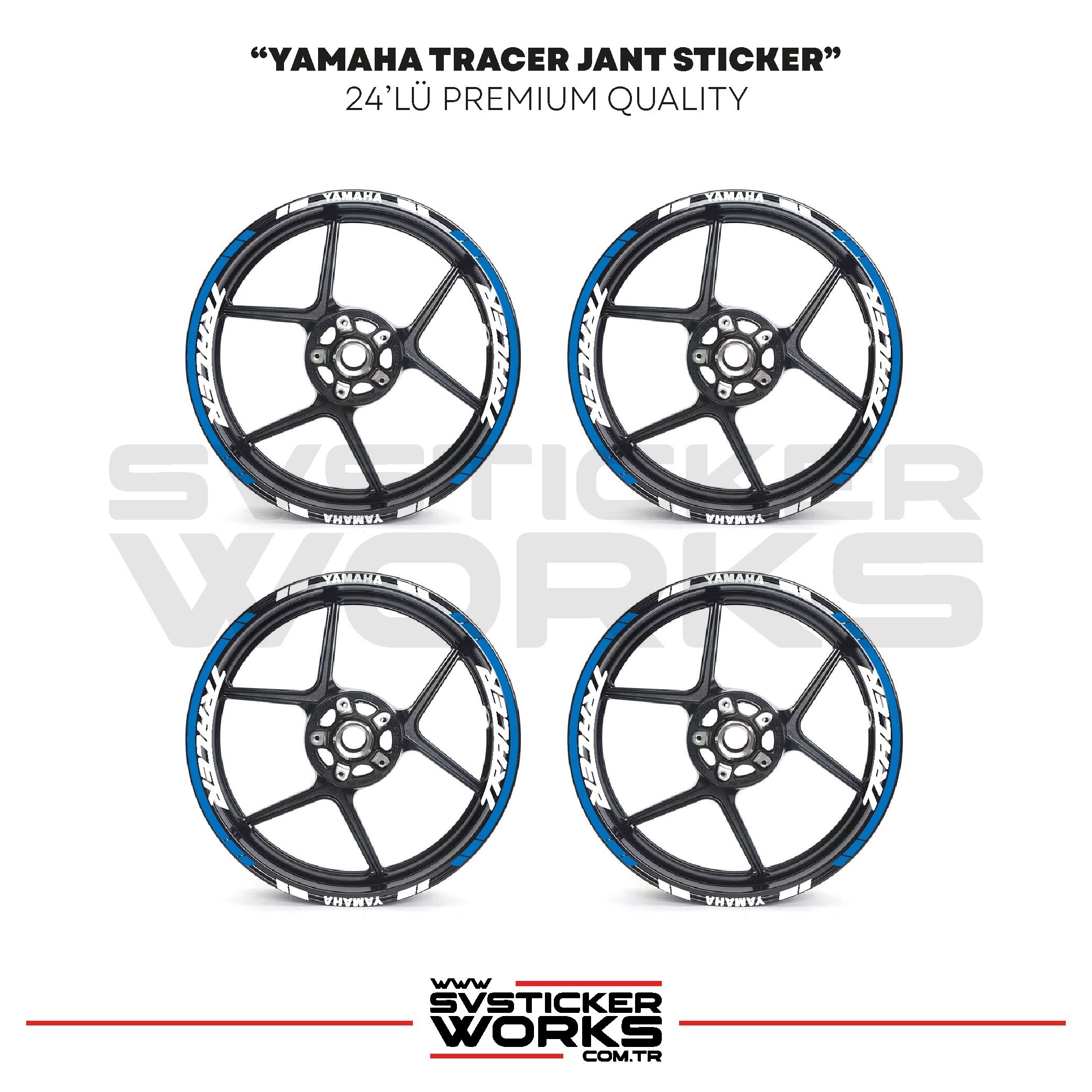 SVSTICKERWORKSYamaha Tracer Jant Sticker Seti Yüksek Kalite 24Lü Jant SetYamaha Tracer Jant Sticker Seti Yüksek Kalite 24Lü Jant Set