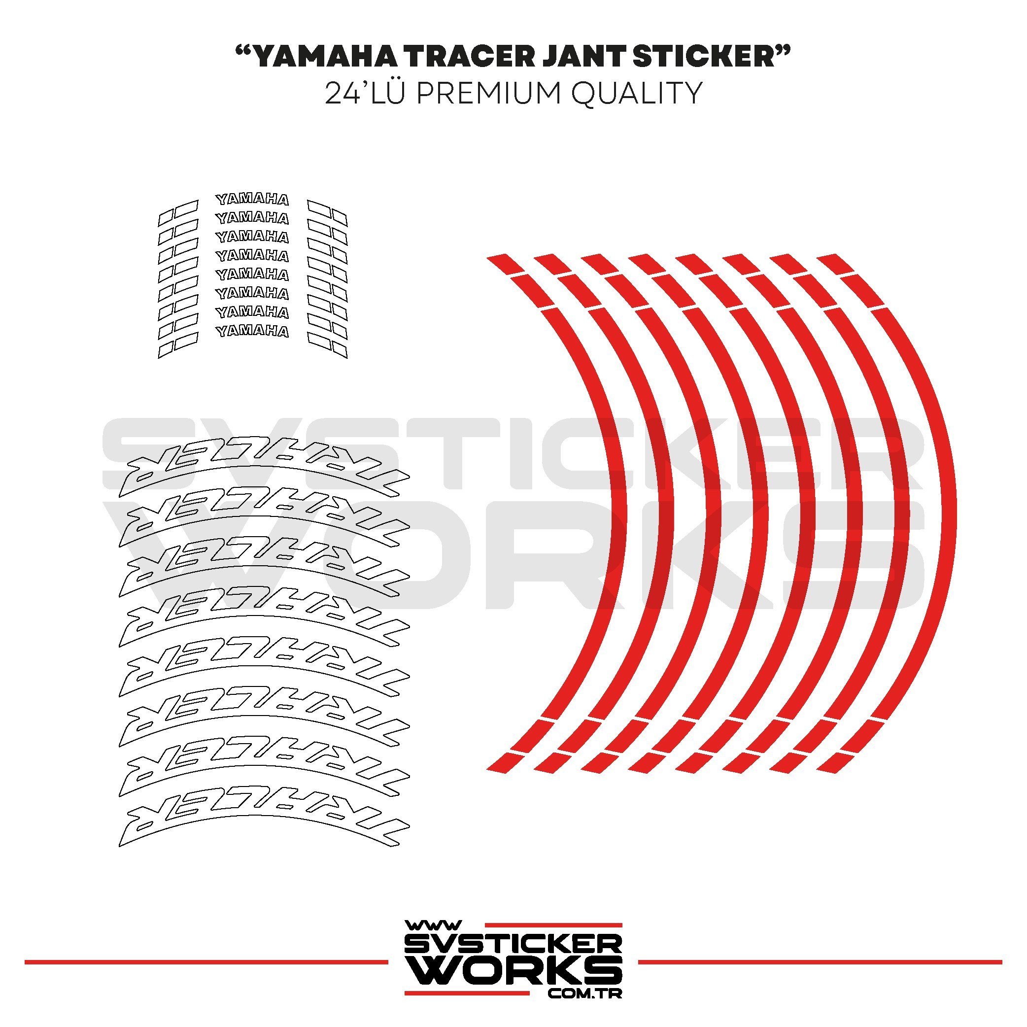 SVSTICKERWORKSYamaha Tracer Jant Sticker Seti Yüksek Kalite 24Lü Jant SetYamaha Tracer Jant Sticker Seti Yüksek Kalite 24Lü Jant Set
