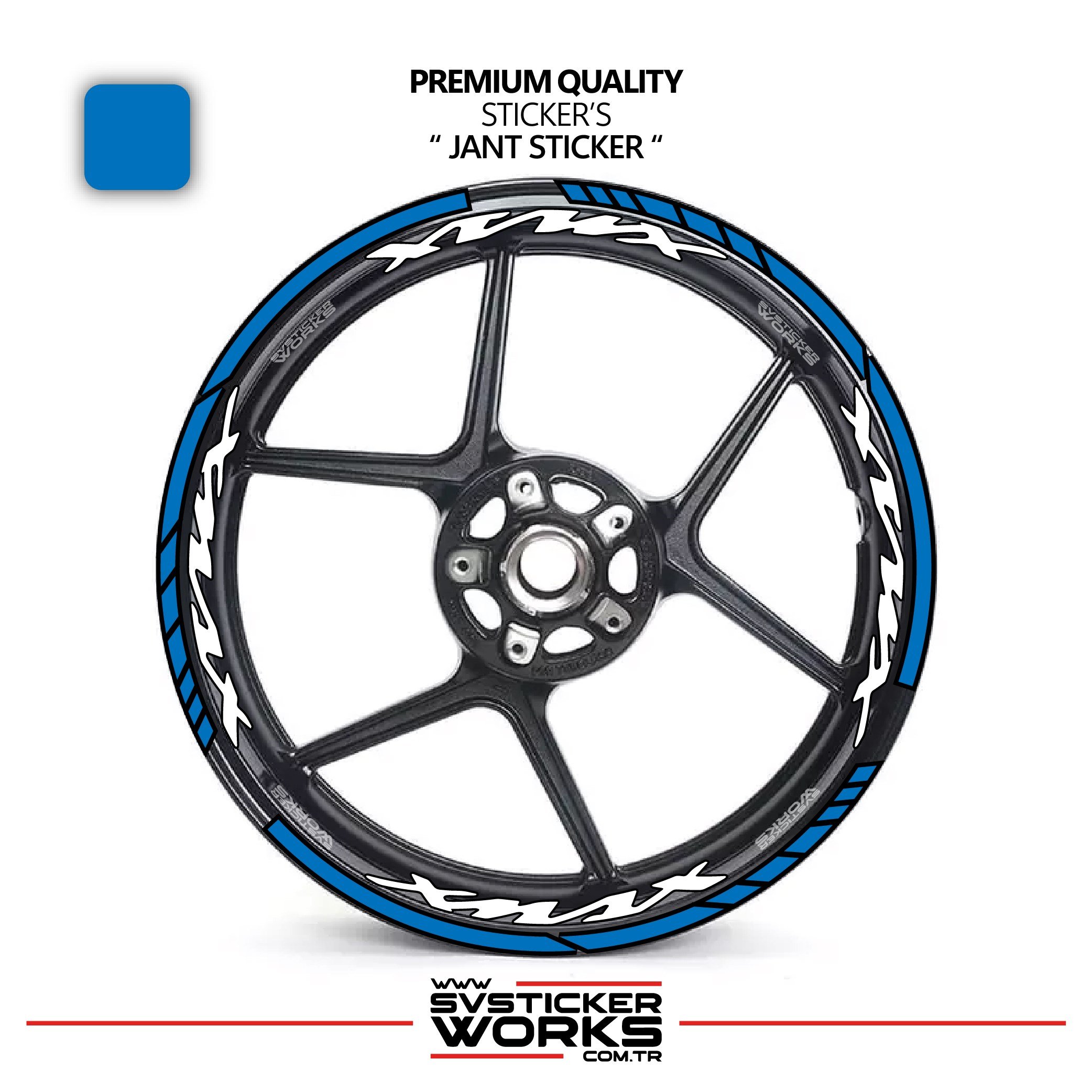 SVSTICKERWORKSYamaha XMAX Jant Sticker Ve İç Yazı Basklı Etiket Sticker Modeli Premium KaliteYamaha XMAX Jant Sticker Ve İç Yazı Basklı Etiket Sticker Modeli Premium KaliteJant Sticker