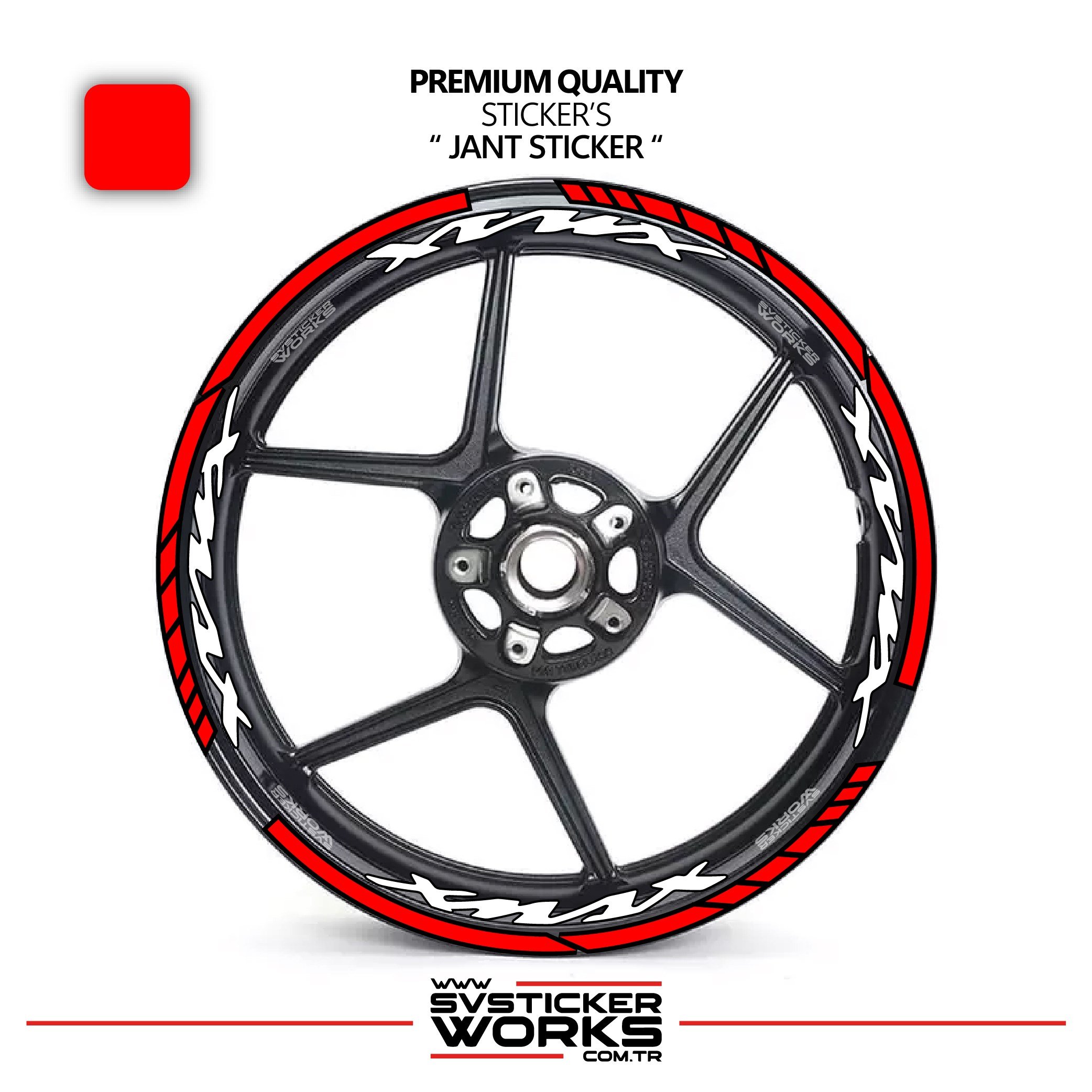 SVSTICKERWORKSYamaha XMAX Jant Sticker Ve İç Yazı Basklı Etiket Sticker Modeli Premium KaliteYamaha XMAX Jant Sticker Ve İç Yazı Basklı Etiket Sticker Modeli Premium KaliteJant Sticker