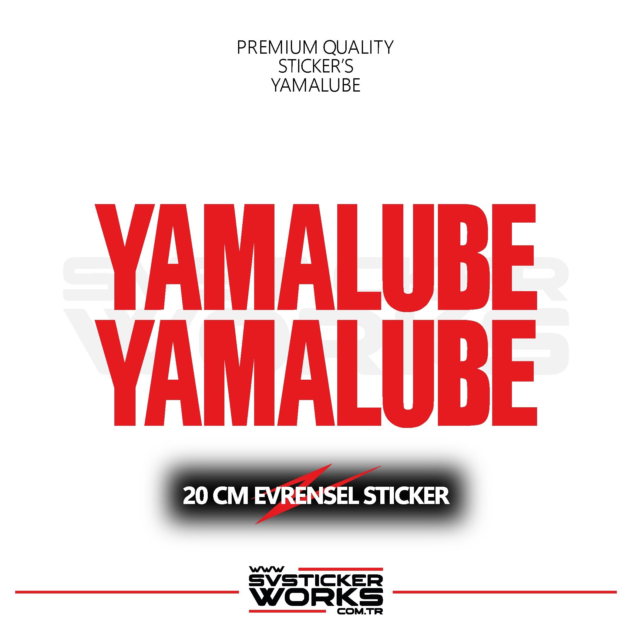 SVSTICKERWORKSYamalube Sticker Evrensel Tüm Yüzeyler Uyumlu 20 CM 2 Adet