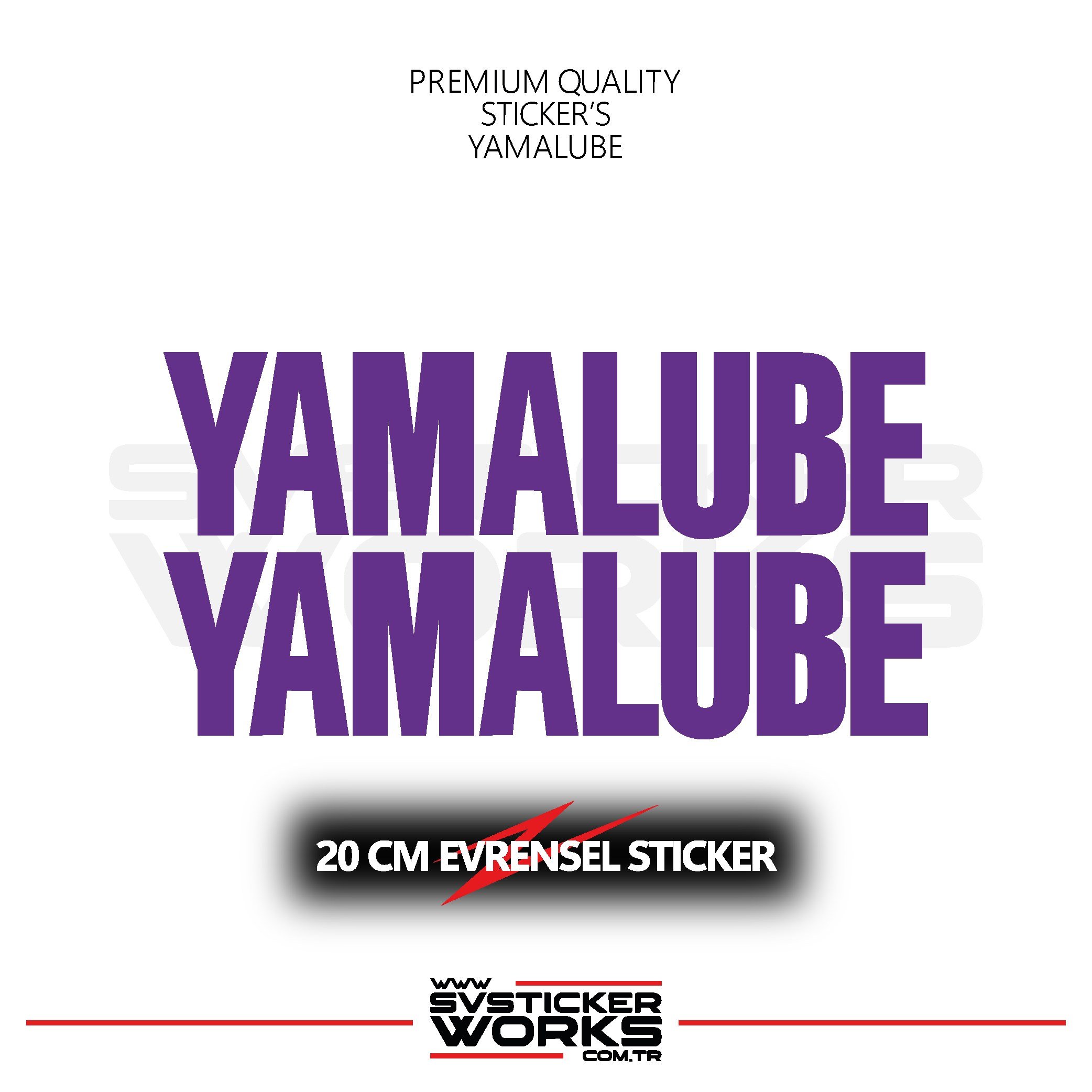 SVSTICKERWORKSYamalube Sticker Evrensel Tüm Yüzeyler Uyumlu 20 CM 2 Adet