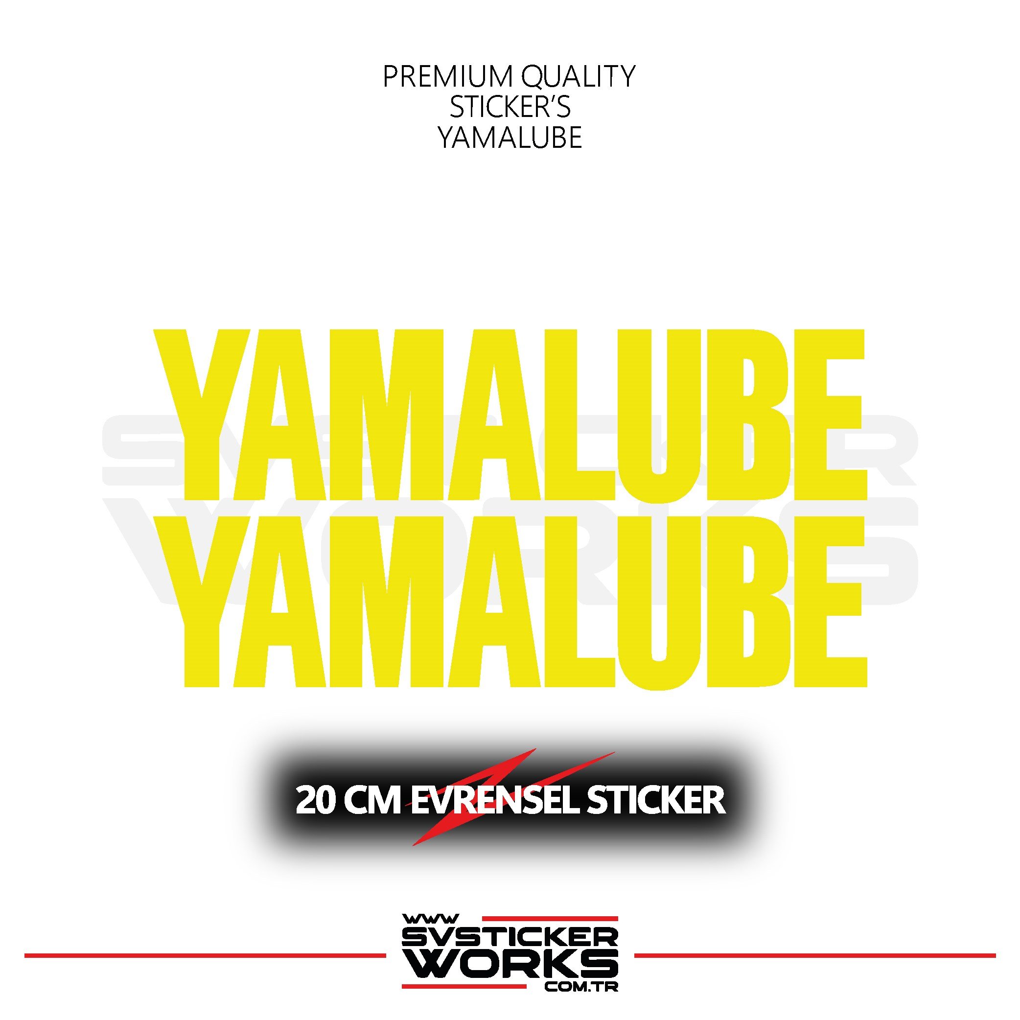 SVSTICKERWORKSYamalube Sticker Evrensel Tüm Yüzeyler Uyumlu 20 CM 2 Adet