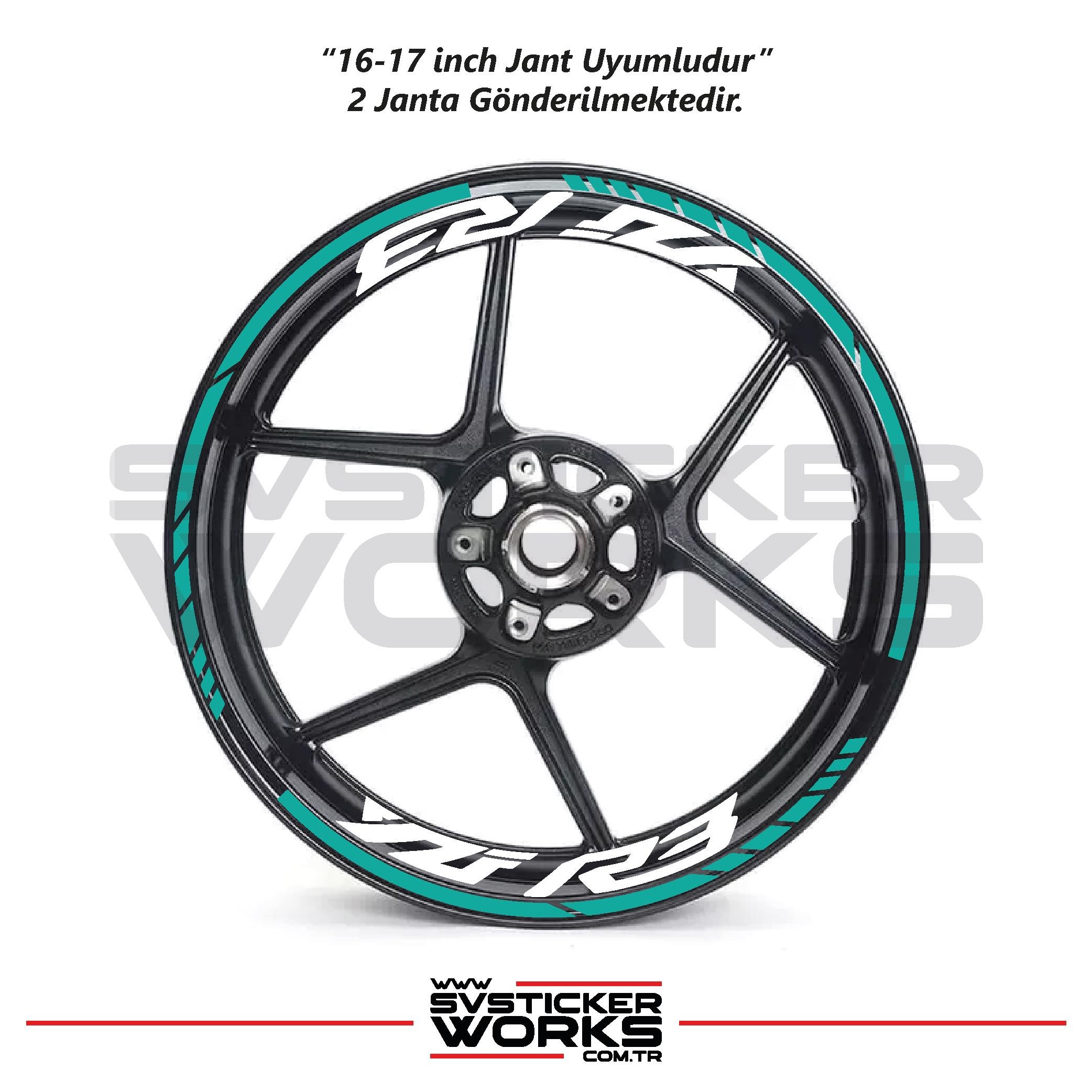 Yamaha YZF-R3 Yazılı Jant Sticker Dış Ve İç Set Sticker Jant Şeridi