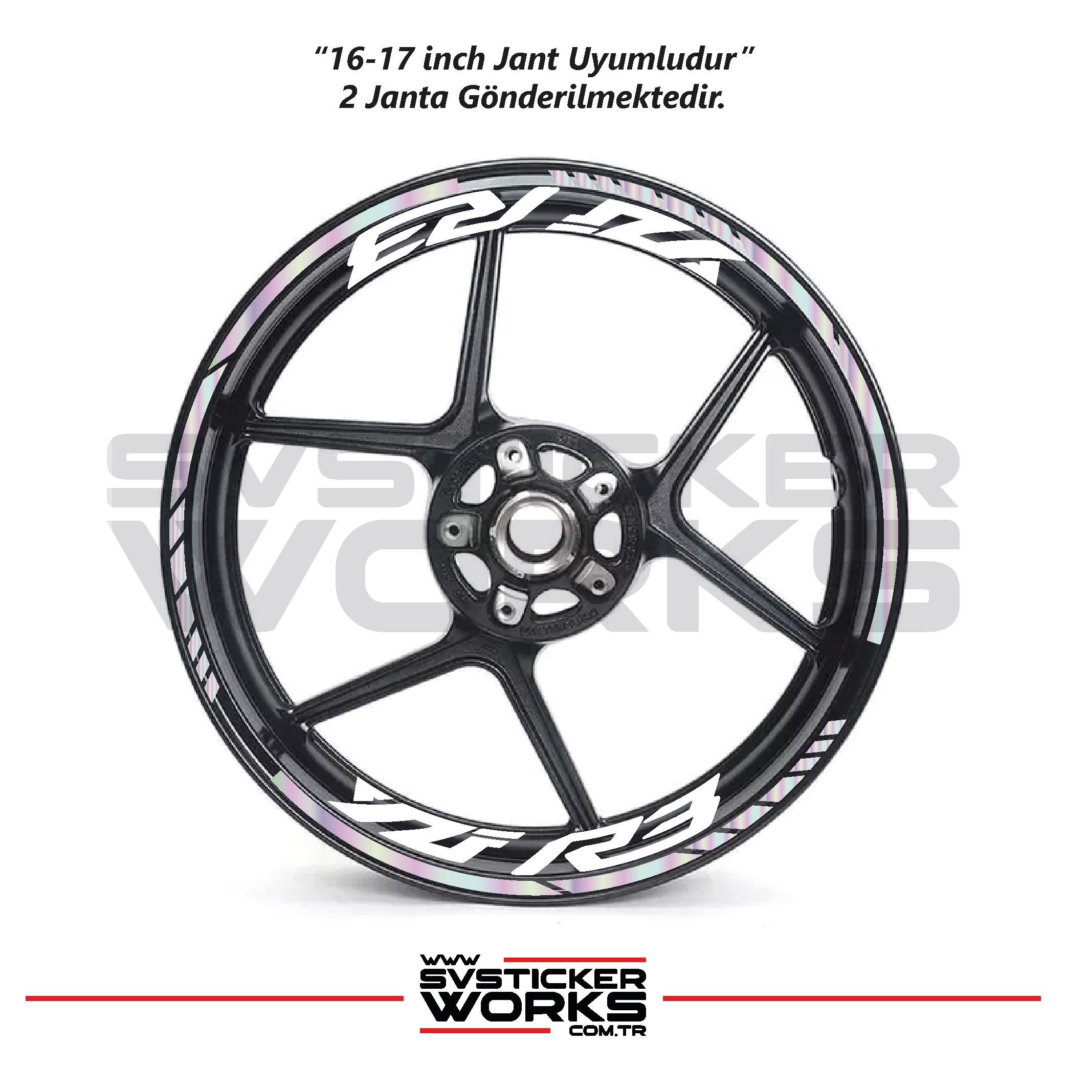Yamaha YZF-R3 Yazılı Jant Sticker Dış Ve İç Set Sticker Jant Şeridi