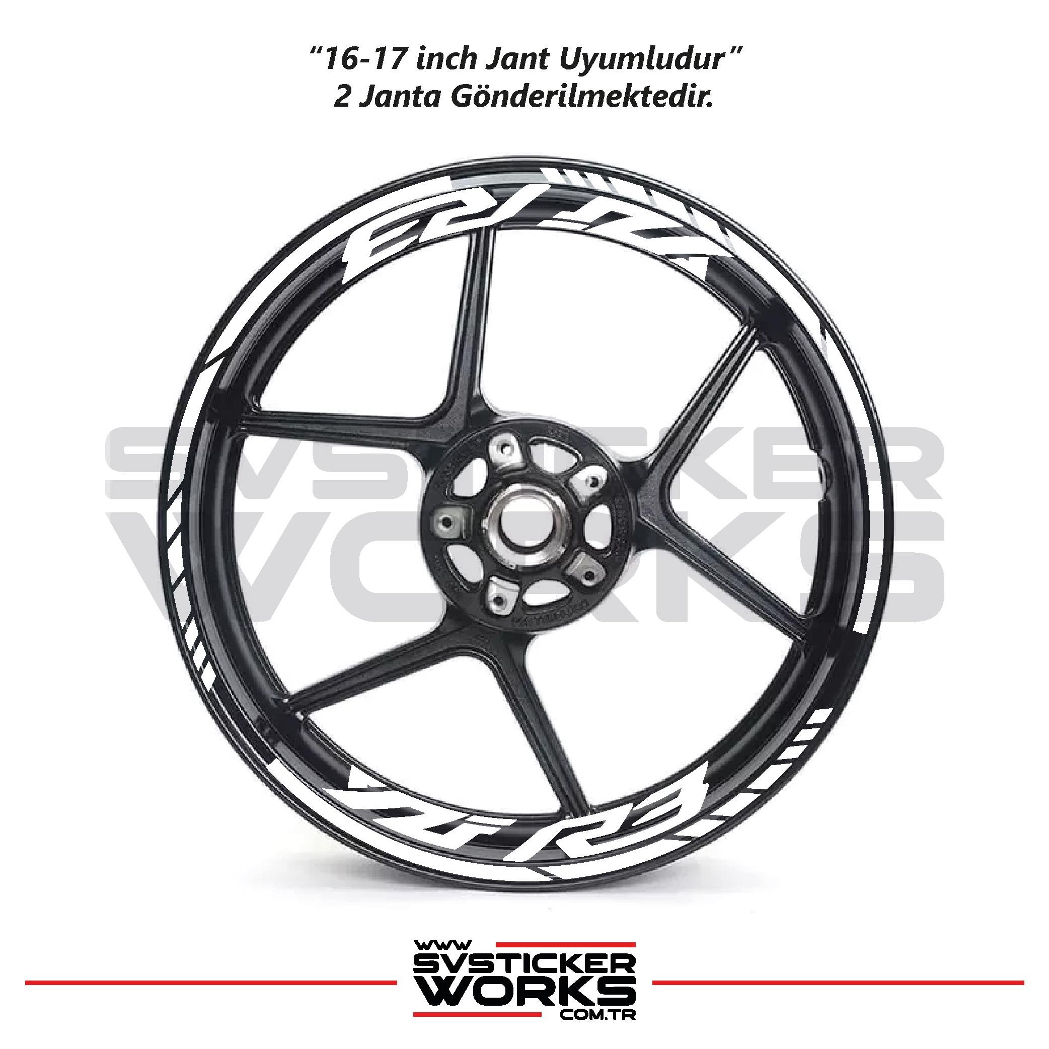 Yamaha YZF-R3 Yazılı Jant Sticker Dış Ve İç Set Sticker Jant Şeridi