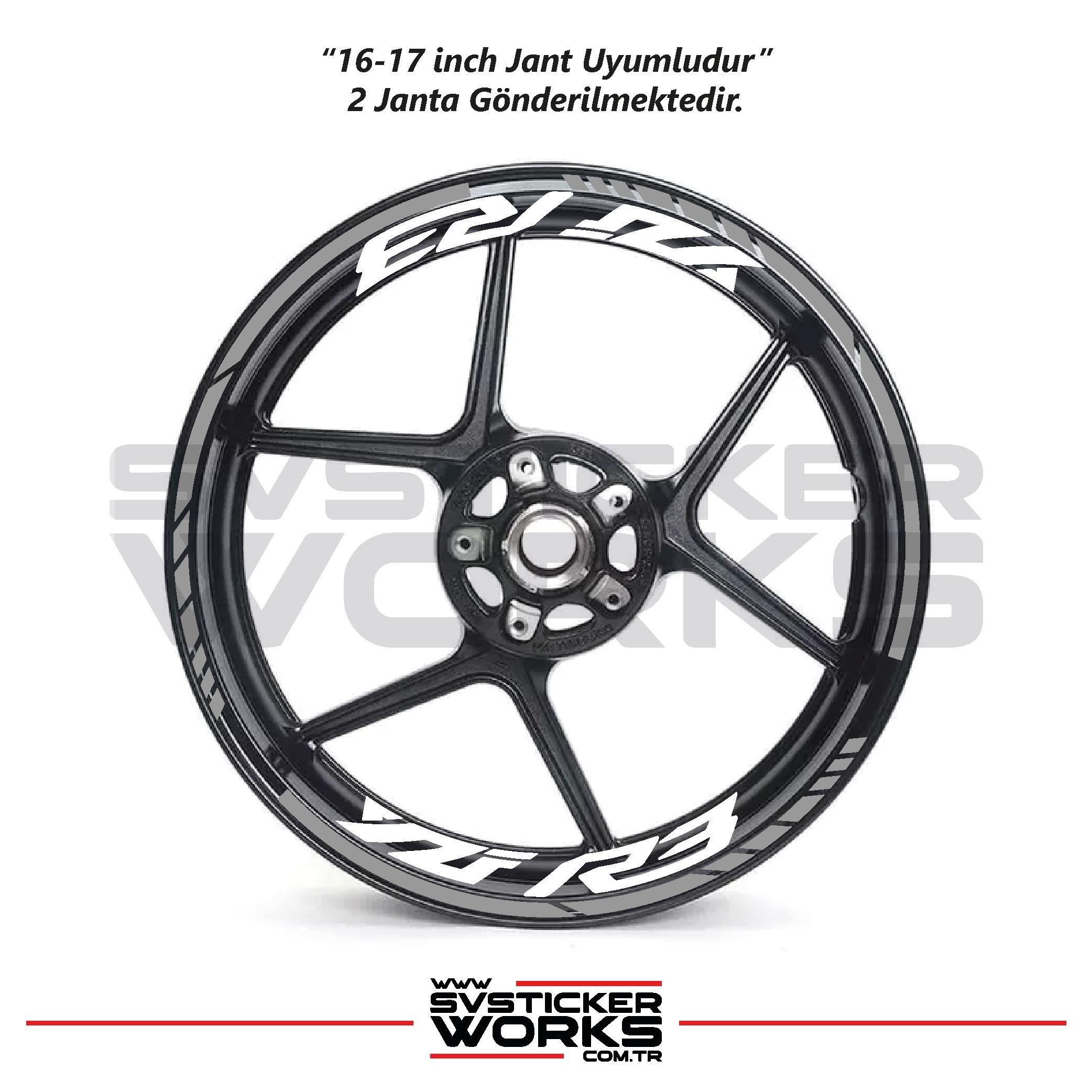 Yamaha YZF-R3 Yazılı Jant Sticker Dış Ve İç Set Sticker Jant Şeridi