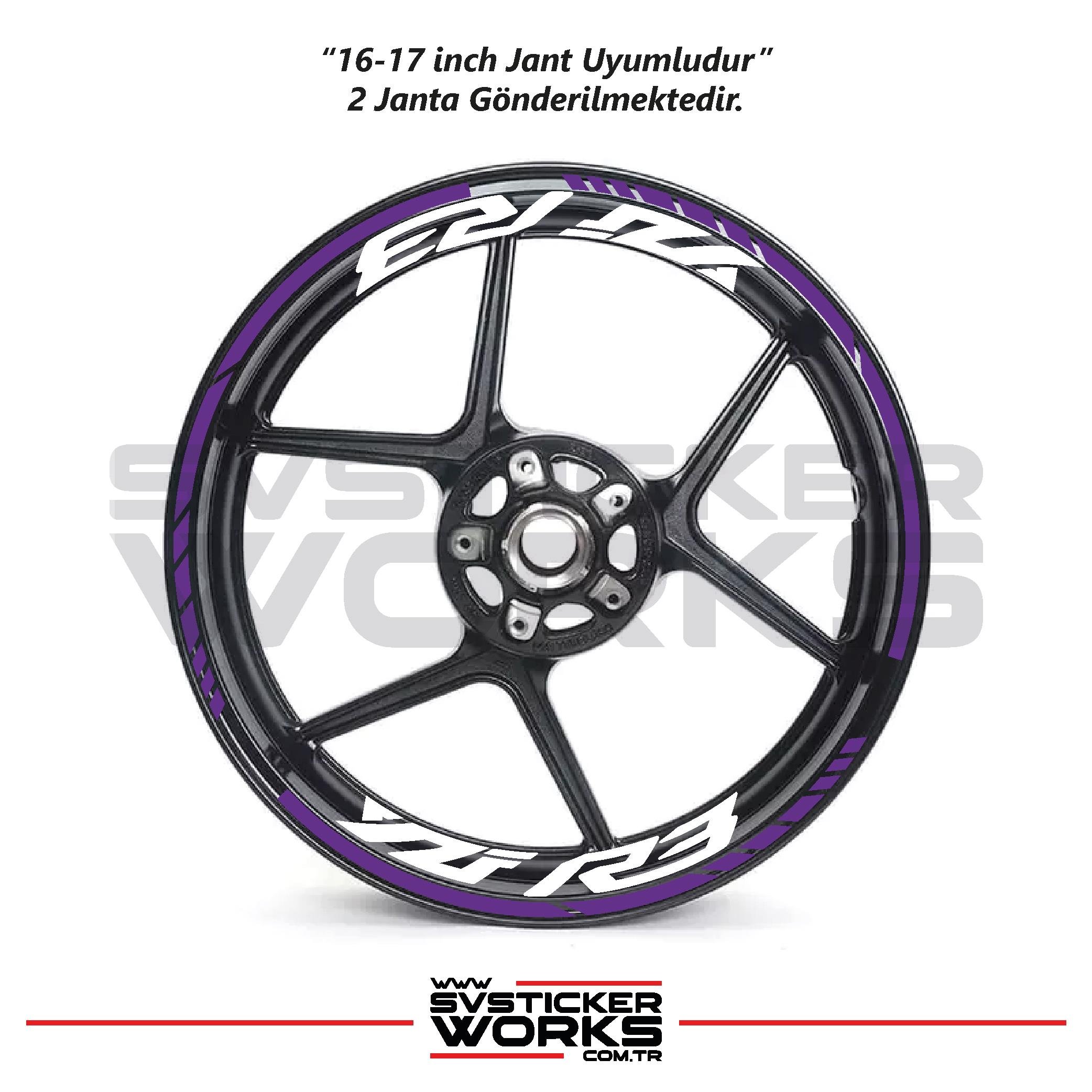 Yamaha YZF-R3 Yazılı Jant Sticker Dış Ve İç Set Sticker Jant Şeridi