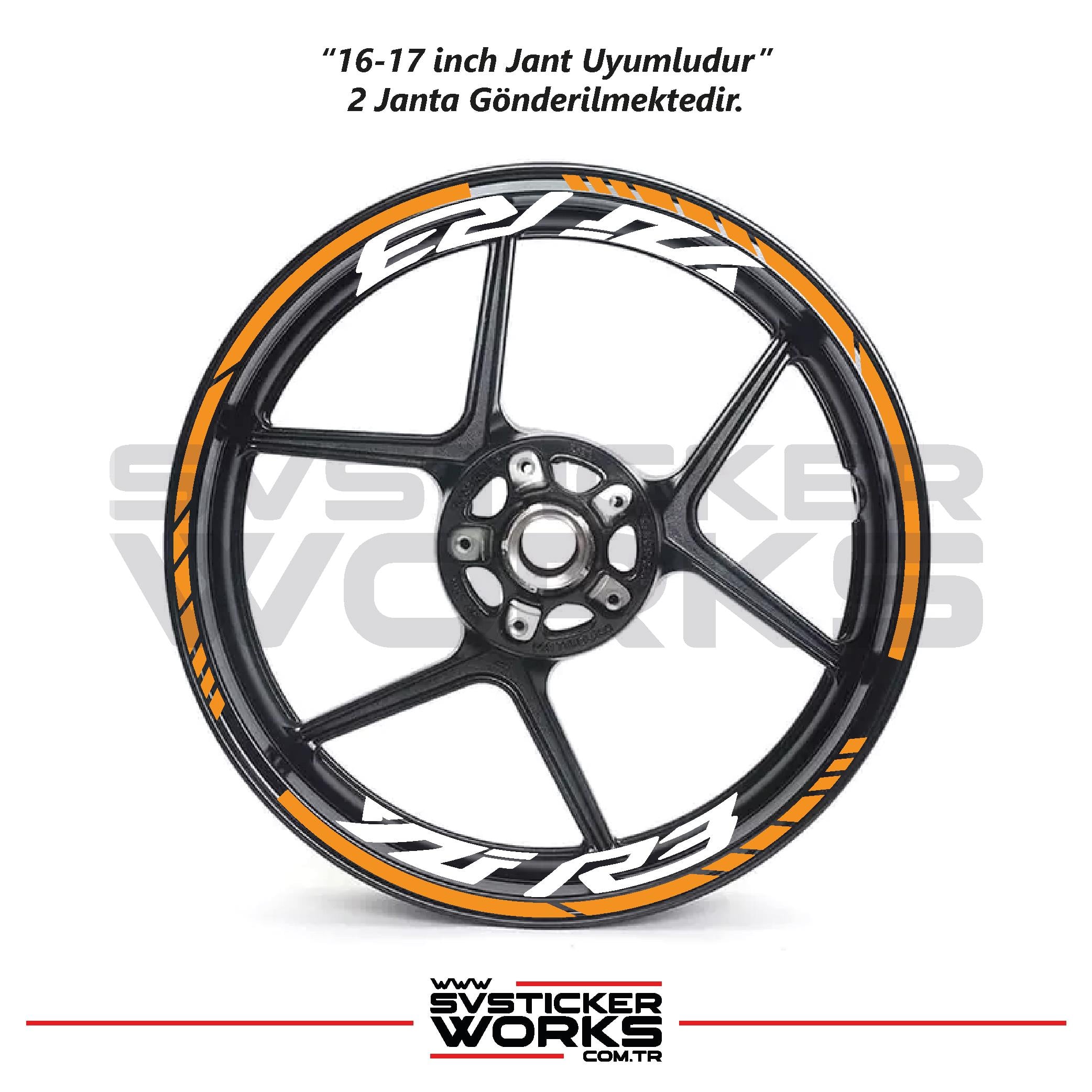 Yamaha YZF-R3 Yazılı Jant Sticker Dış Ve İç Set Sticker Jant Şeridi
