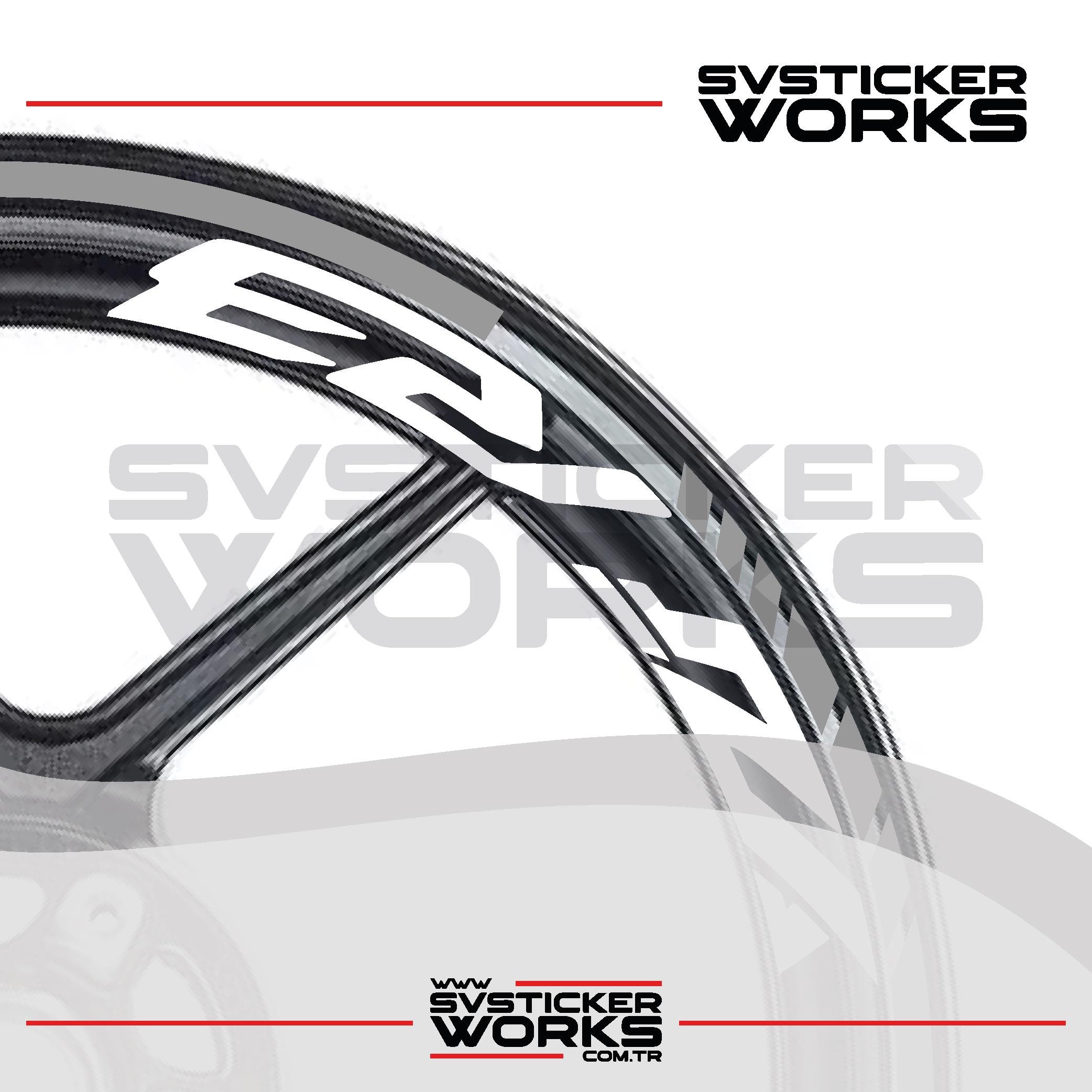 Yamaha YZF-R3 Yazılı Jant Sticker Dış Ve İç Set Sticker Jant Şeridi