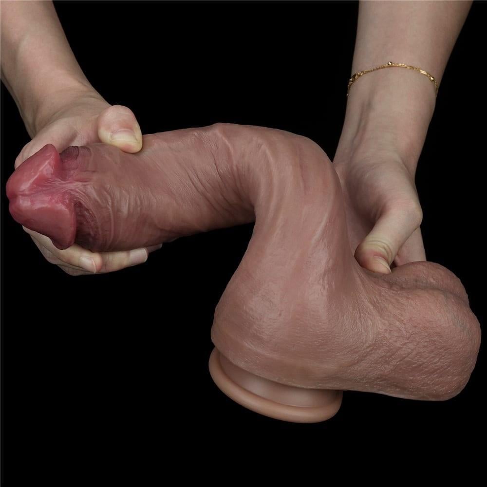10,5'' Çift Katmanlı Silikon Dildo
