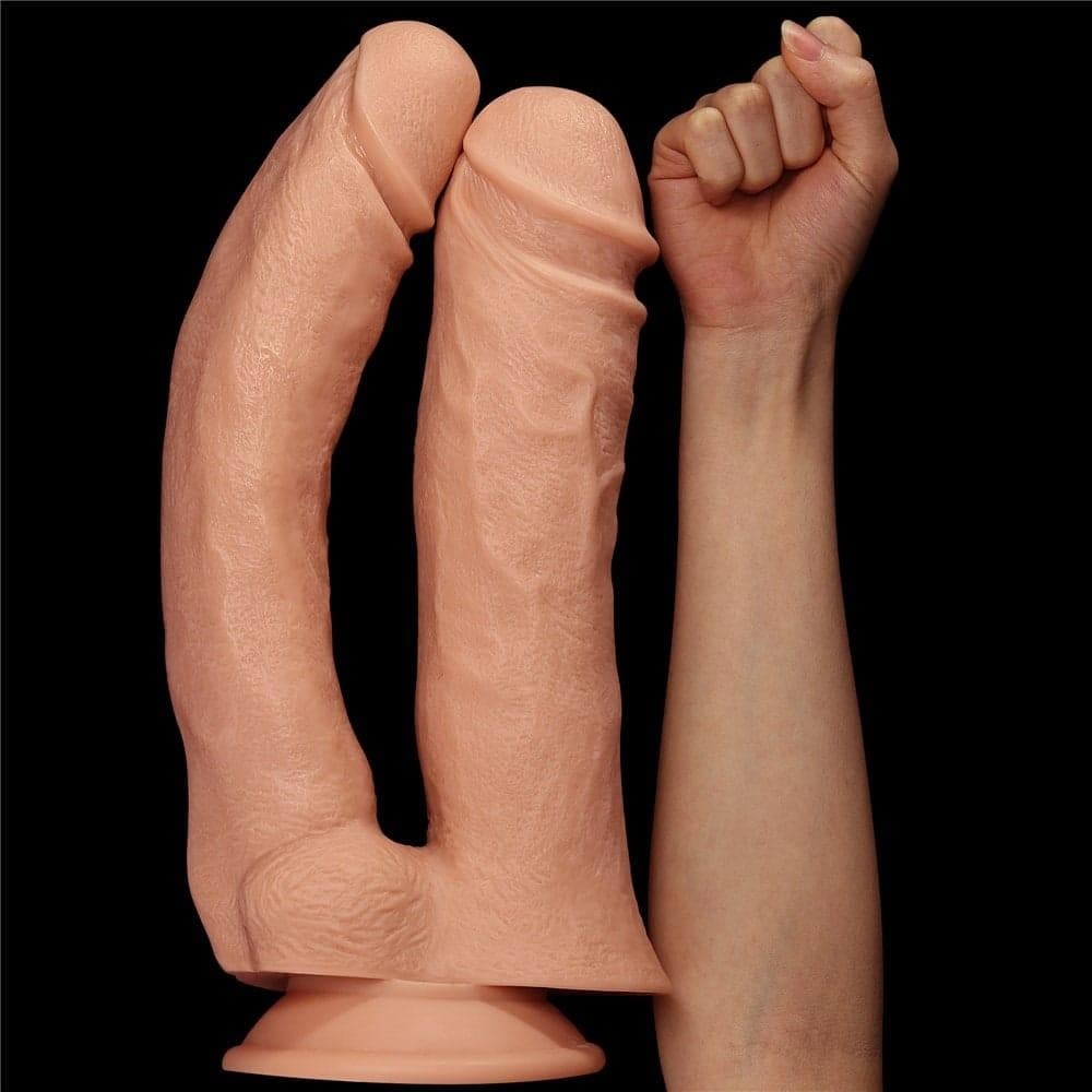 12'' Gerçekçi Mega Çift Yapay Penis