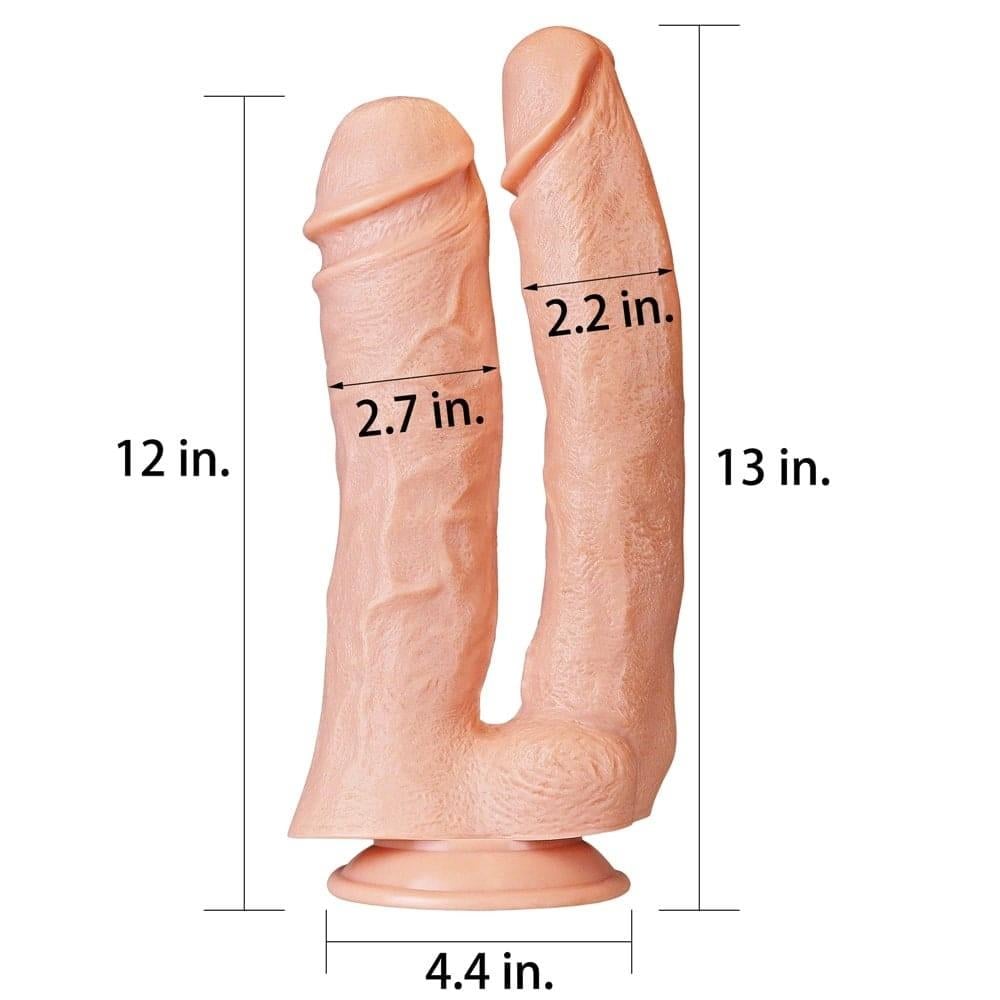 12'' Gerçekçi Mega Çift Yapay Penis