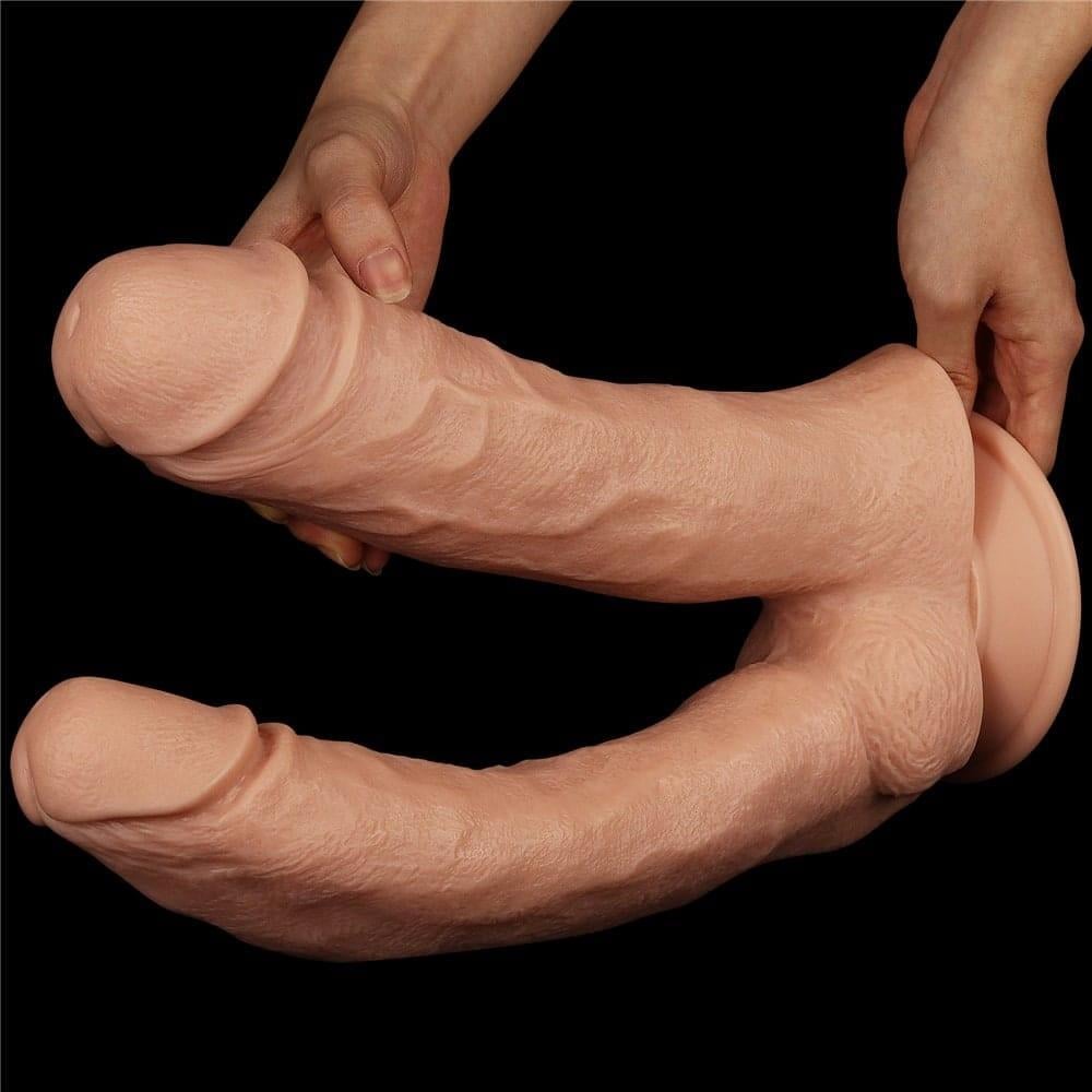 12'' Gerçekçi Mega Çift Yapay Penis