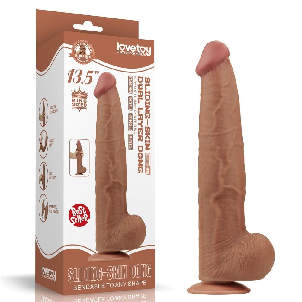 13,5'' King Size Kayar Kaplama Çift Katmanlı Dong Kahverengi