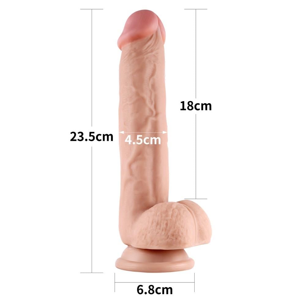 9.0'' Kayar Deri Çift Katmanlı Dong Flesh