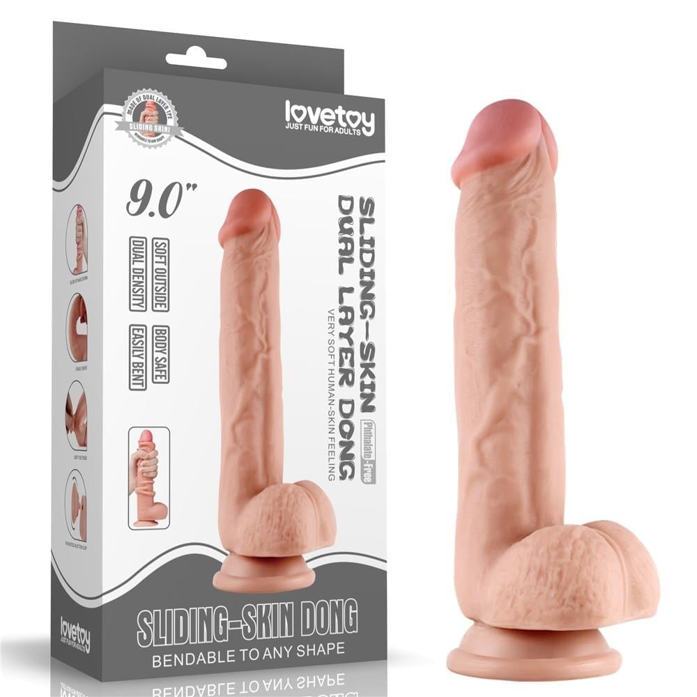 9.0'' Kayar Deri Çift Katmanlı Dong Flesh