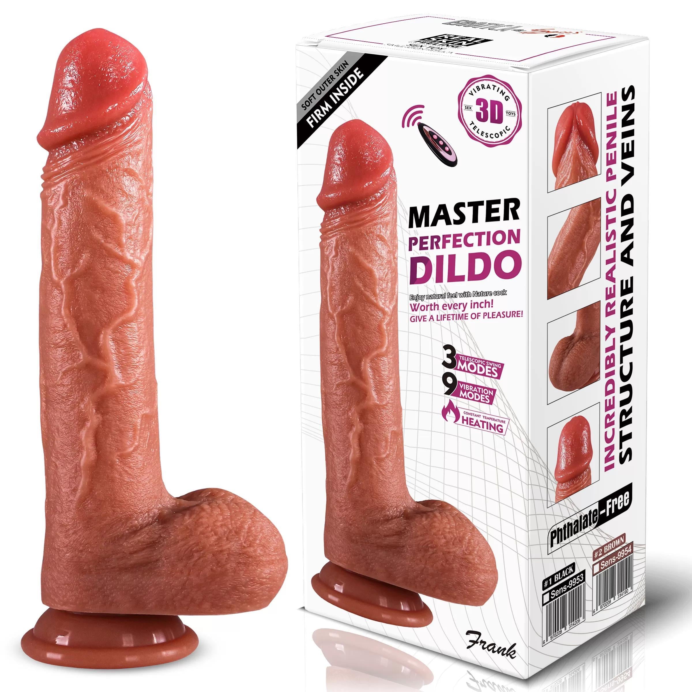 Frank - Isıtmalı İleri Geri Hareketli ve Rotasyonlu Gerçekçi Damarlı Yapay Penis Vibrator