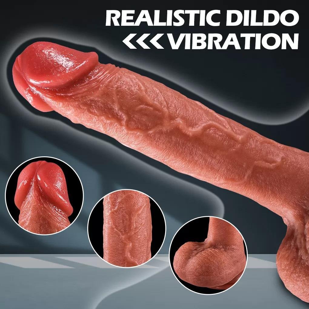 Frank - Isıtmalı İleri Geri Hareketli ve Rotasyonlu Gerçekçi Damarlı Yapay Penis Vibrator