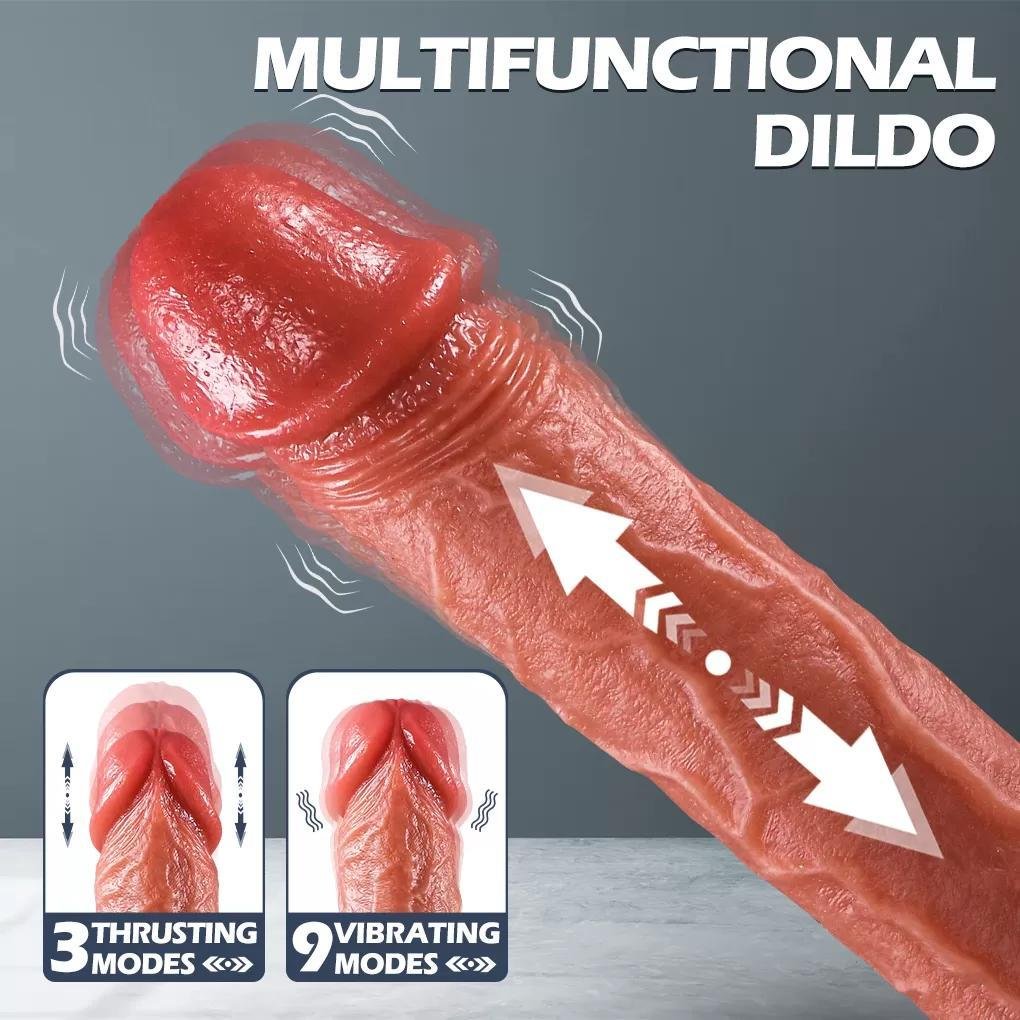 Frank - Isıtmalı İleri Geri Hareketli ve Rotasyonlu Gerçekçi Damarlı Yapay Penis Vibrator