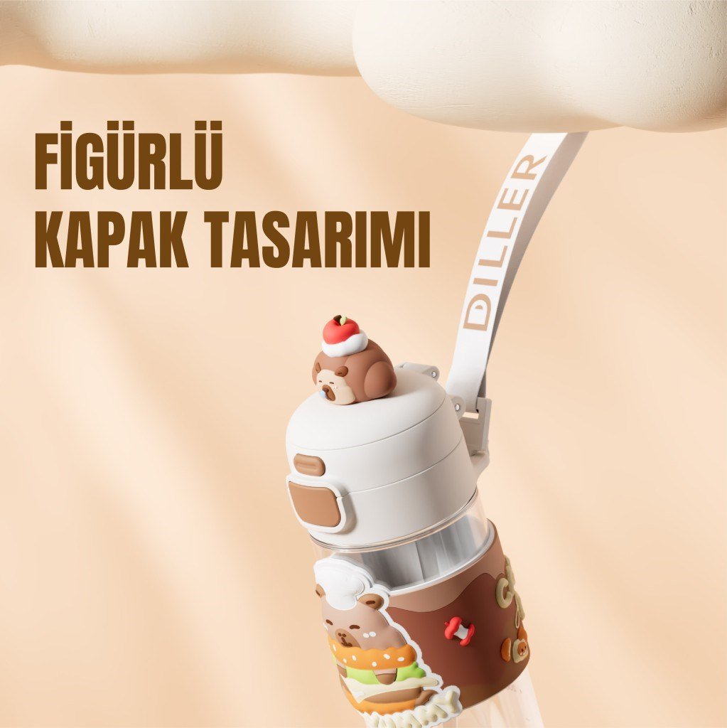 DILLER 600 ML BOYUN ASKILI TRITAN SU MATARASI