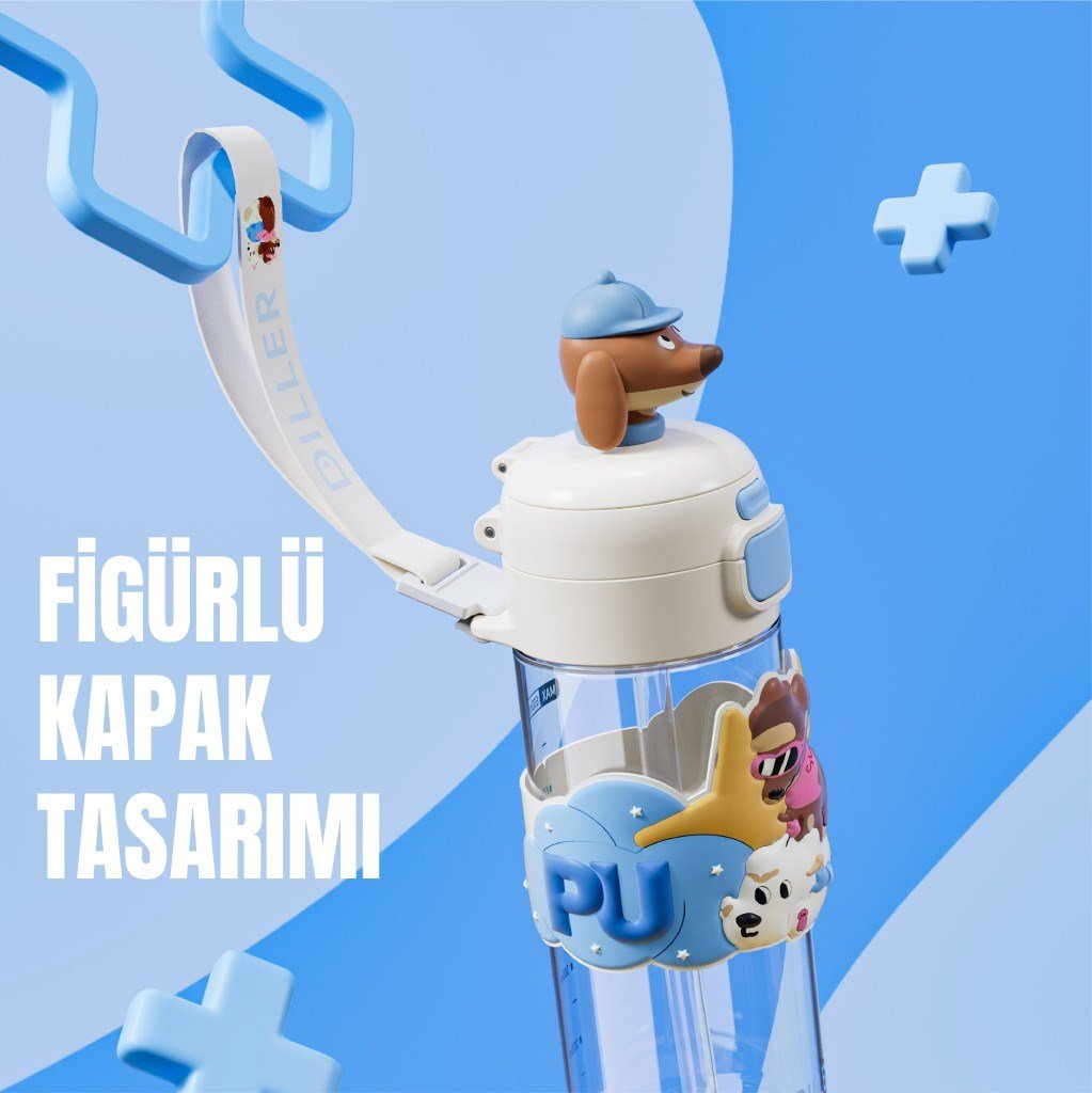 DILLER 600 ML BOYUN ASKILI TRITAN SU MATARASI