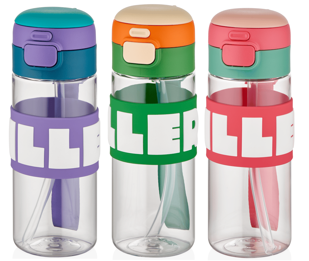 DİLLER 600 ML SİLİKON GÖVDELİ PİPETLİ TRİTAN SU MATARASI