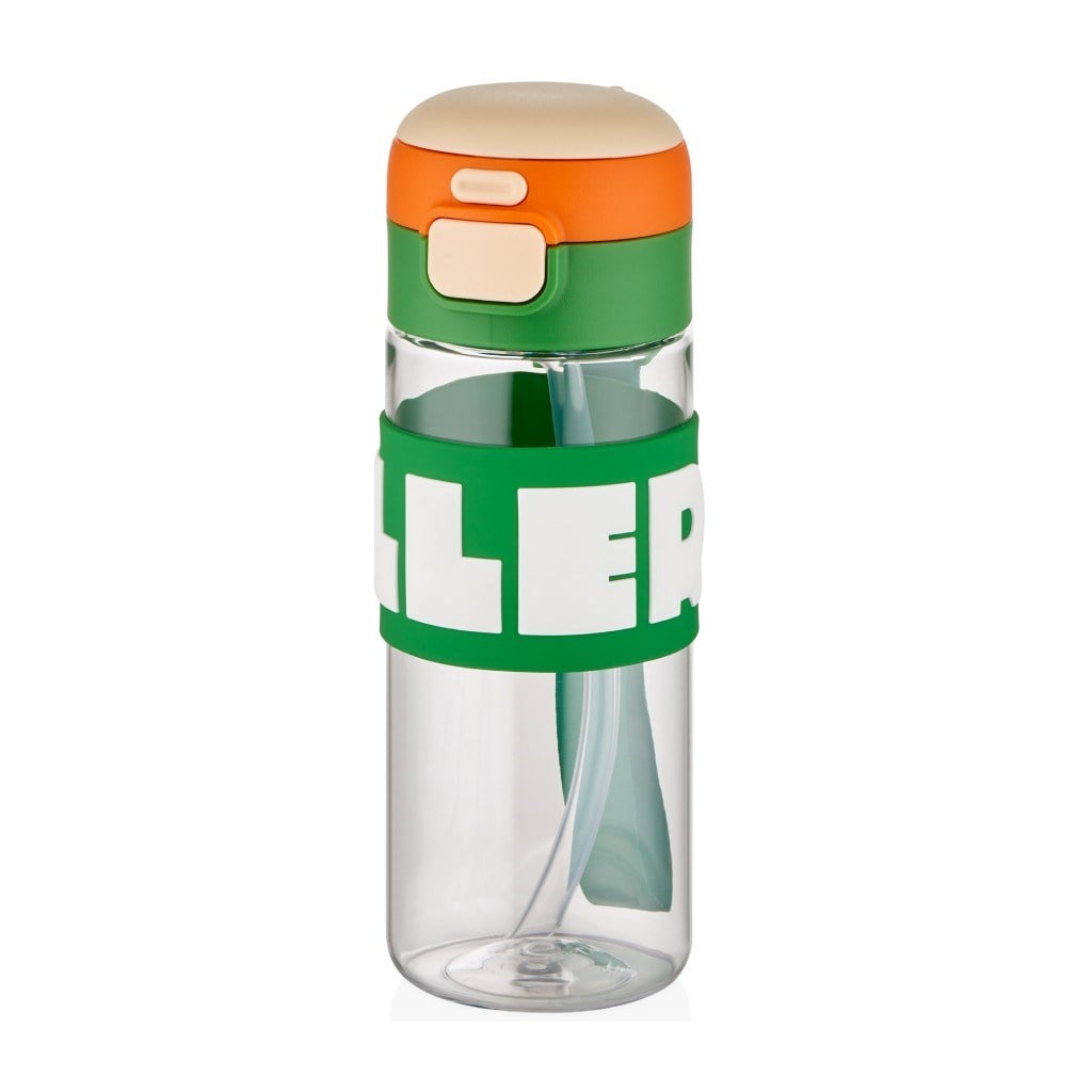DİLLER 600 ML SİLİKON GÖVDELİ PİPETLİ TRİTAN SU MATARASI