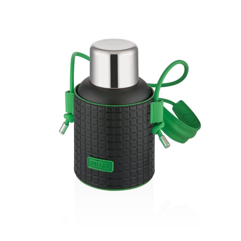 DILLER 650 ML DERİ KILIFLI VE BOYUN ASKILI PASLANMAZ ÇELİK TERMOS