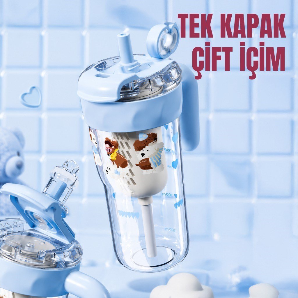 DİLLER 860 ML MAVİ TRİTAN SU MATARASI