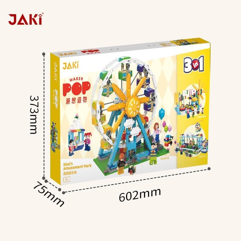 JAKİ LUNAPARK TEMALI 1107 PARÇA BLOCK OYUNCAK