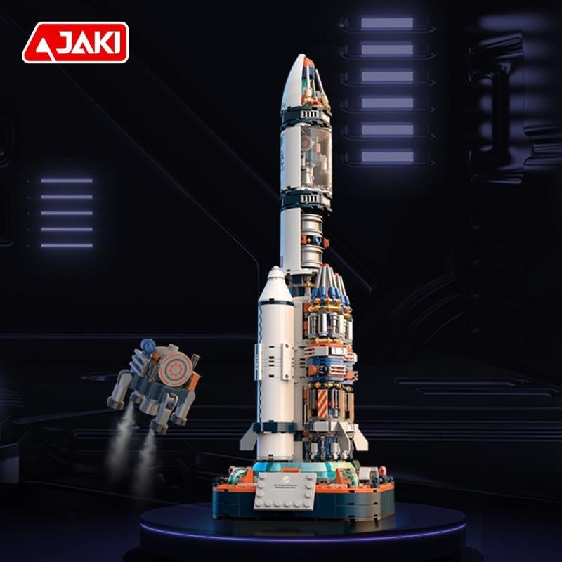 JAKİ Yarı sökülmüş perspektif roketi 800+ PARÇA  BLOCK OYUNCAK