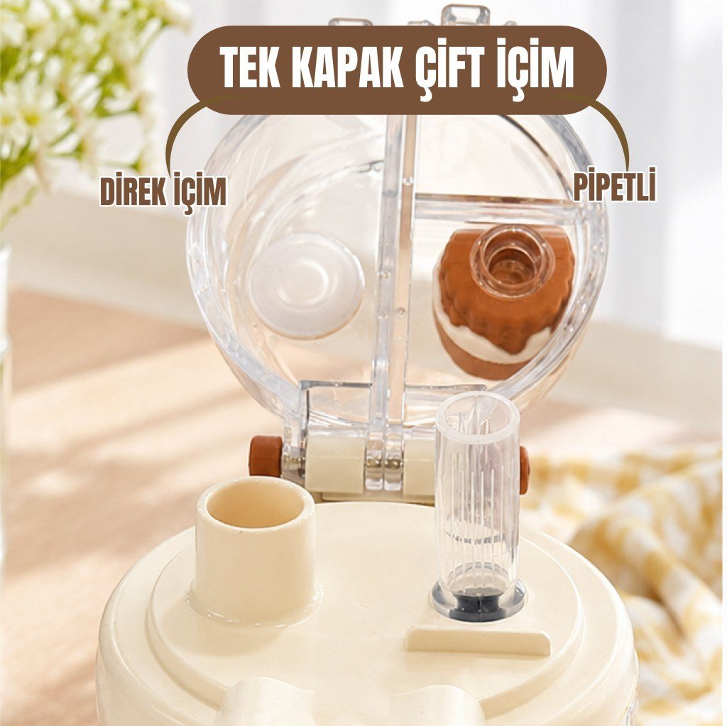 KEDİ FİGÜR PASLANMAZ ÇELİK DESENLİ TERMOS 490 ML