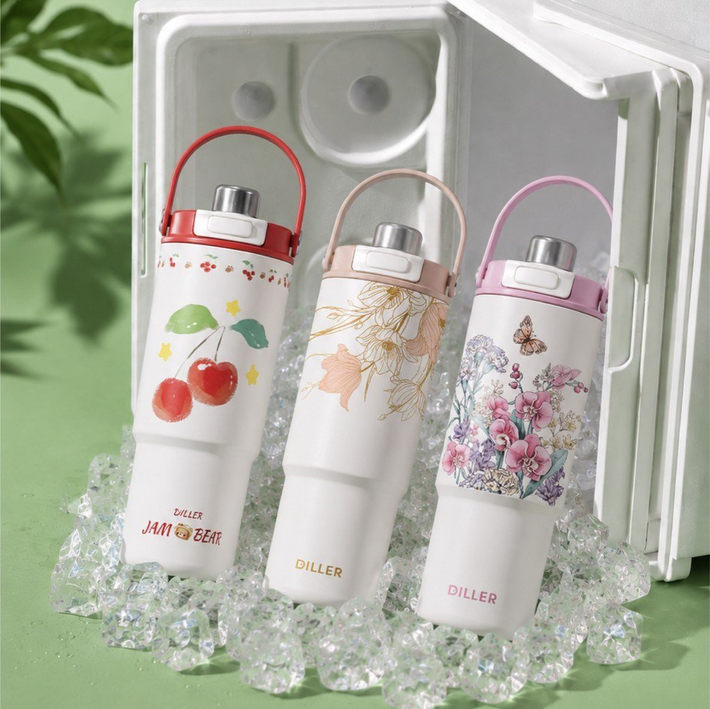 PASLANMAZ ÇELİK DESENLİ TERMOS 900 ML